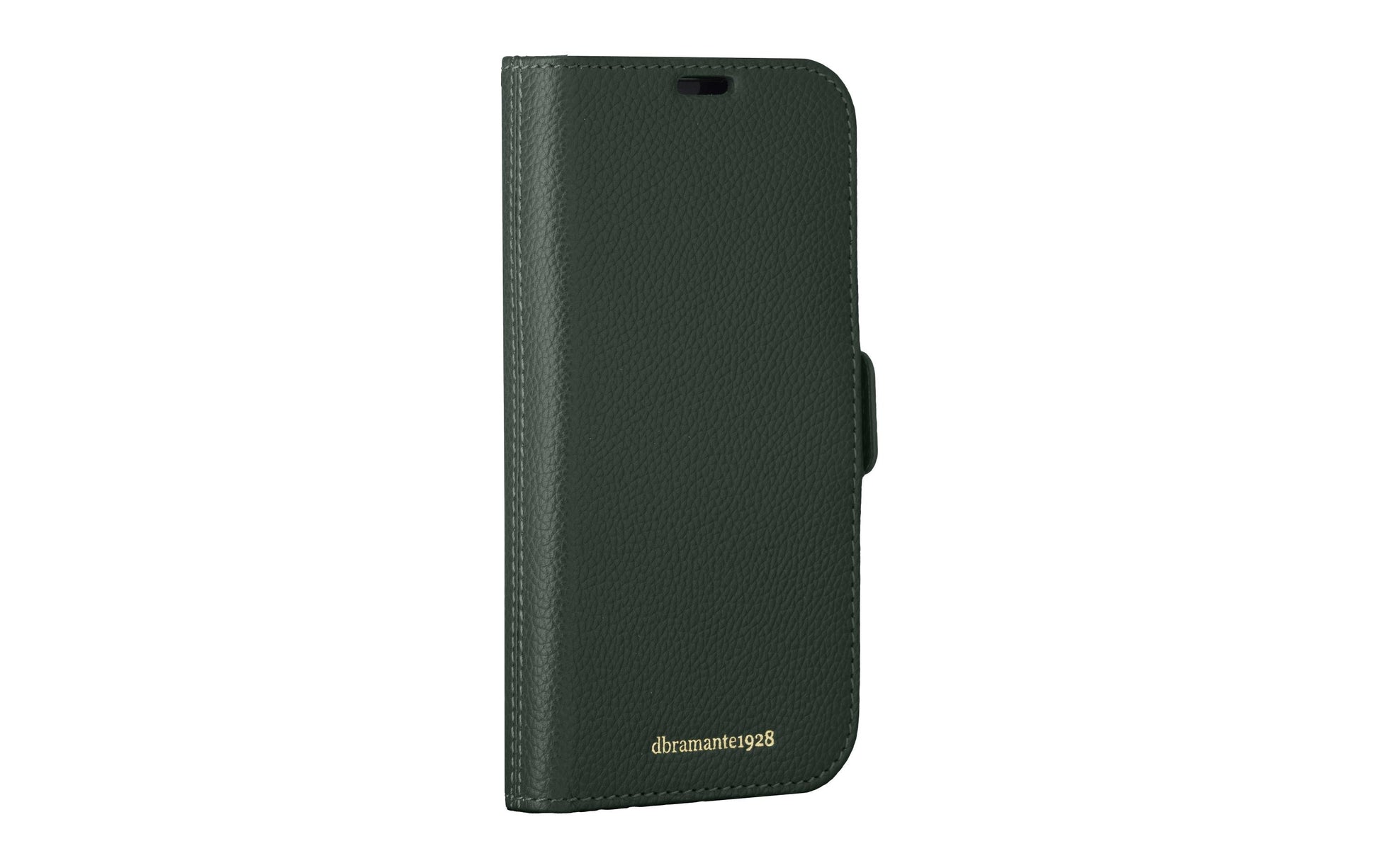 dbramante1928 New York Folio – für Apple iPhone 15 Pro Max, 3 Kartenfächer, Leder, Evergreen, Magnetverschluss
