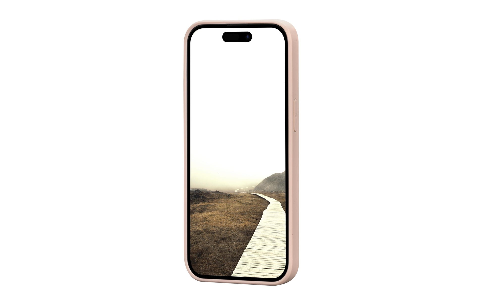 dbramante1928 Greenland Backcover – für Apple iPhone 15, Recycling-Kunststoff, Pink Sand