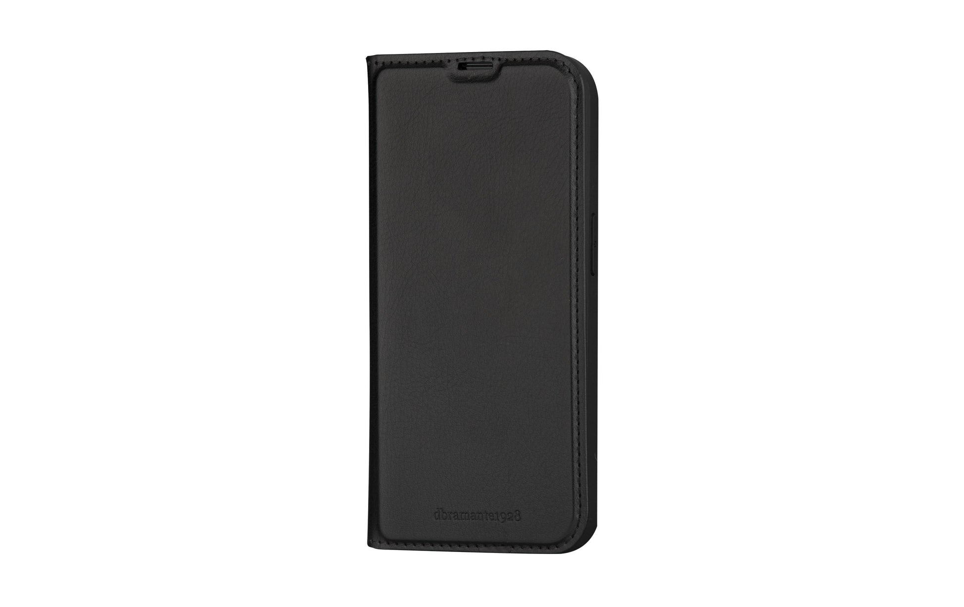 dbramante1928 Folio – für Apple iPhone 15 Pro, mit Ständer, 1 Kartenfach, PU, Schwarz, Magnetverschluss