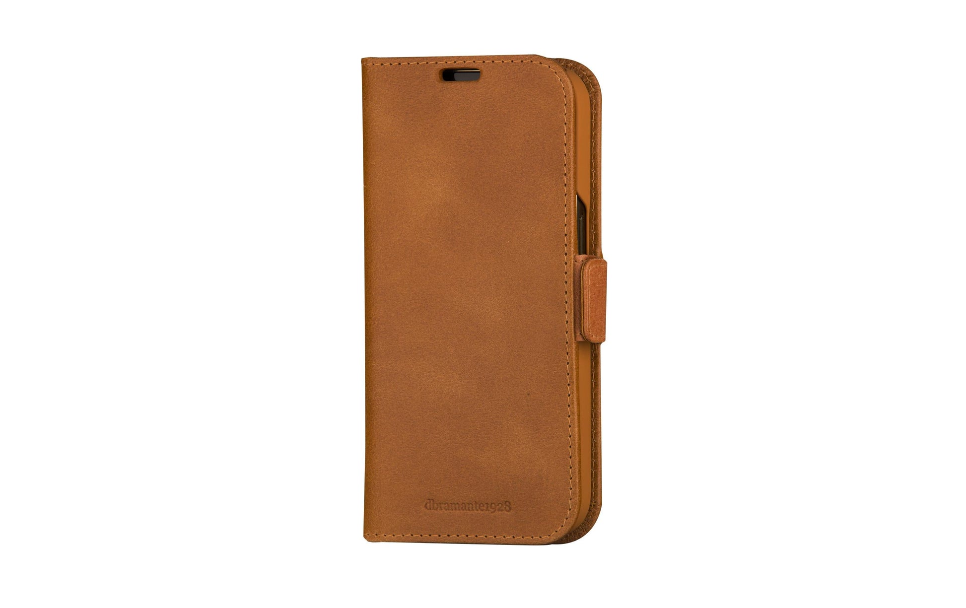 dbramante1928 Folio – für Apple iPhone 15, mit Ständer, 3 Kartenfächer, Leder, Braun