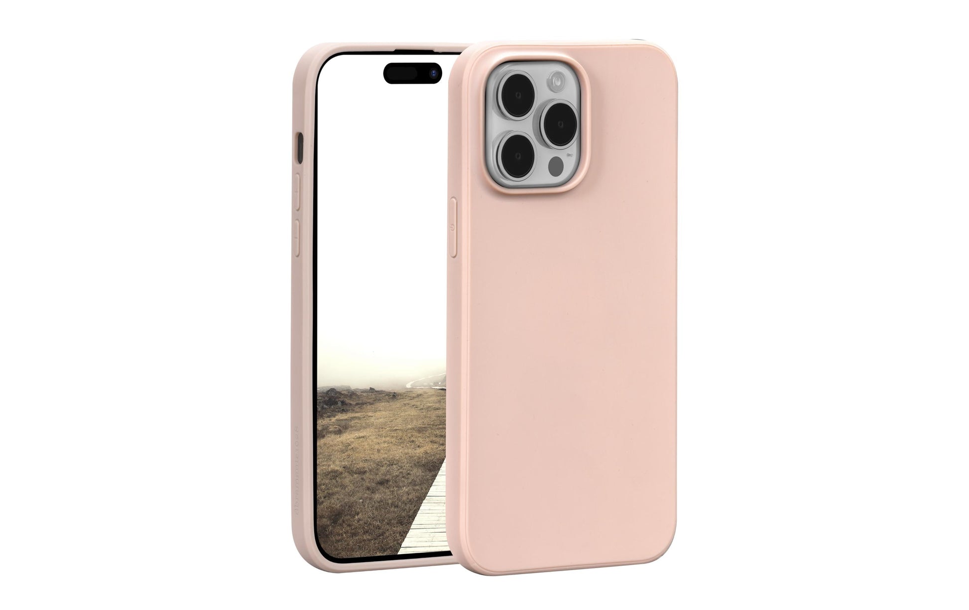 dbramante1928 Greenland Backcover – für Apple iPhone 15 Pro Max, Recycling-Kunststoff, Pink Sand