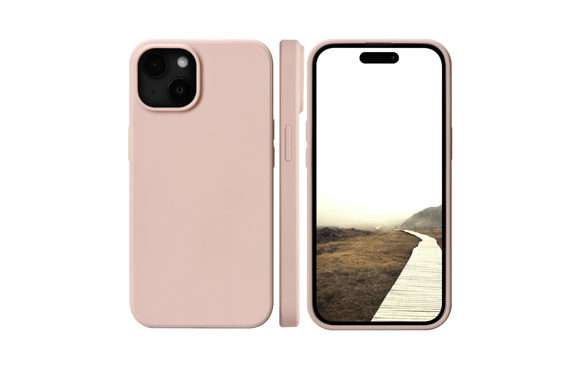 dbramante1928 Greenland Backcover – für Apple iPhone 15 Plus, Recycling-Kunststoff, Pink Sand