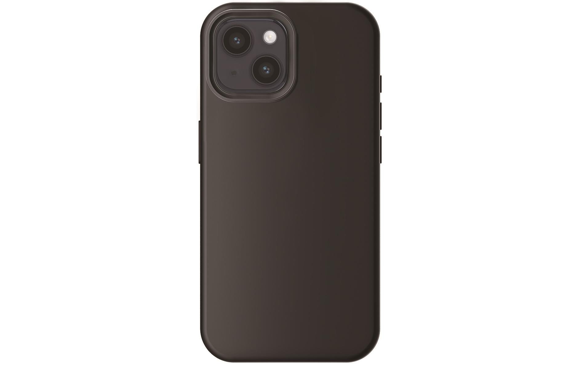 4smarts Silicone Cupertino Ultimag Backcover – für Apple iPhone 15, MagSafe, Mikrofaser+Silikon, Schwarz