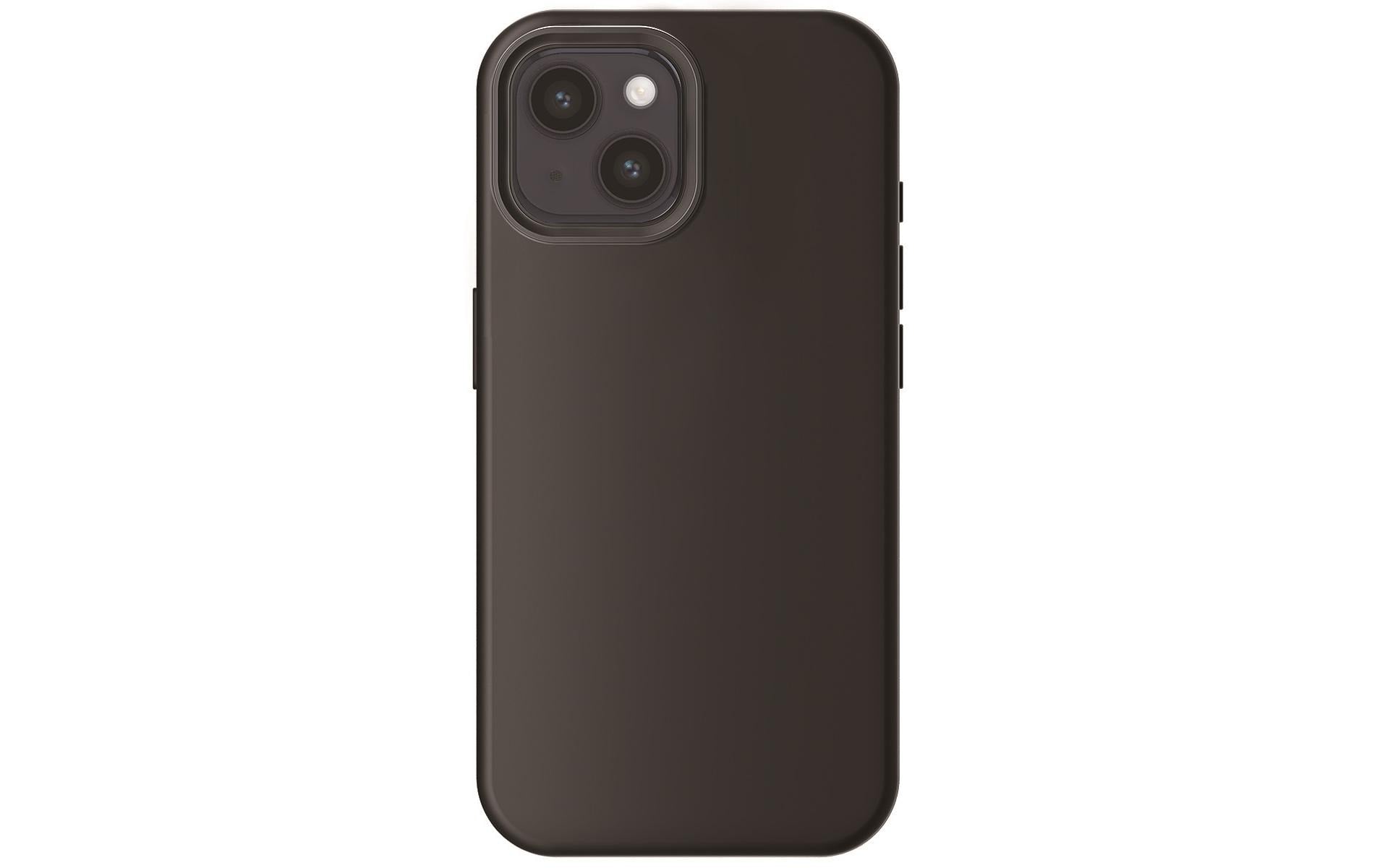 4smarts Silicone Cupertino Ultimag Backcover – für Apple iPhone 15 Plus, MagSafe, Mikrofaser+Silikon, Schwarz