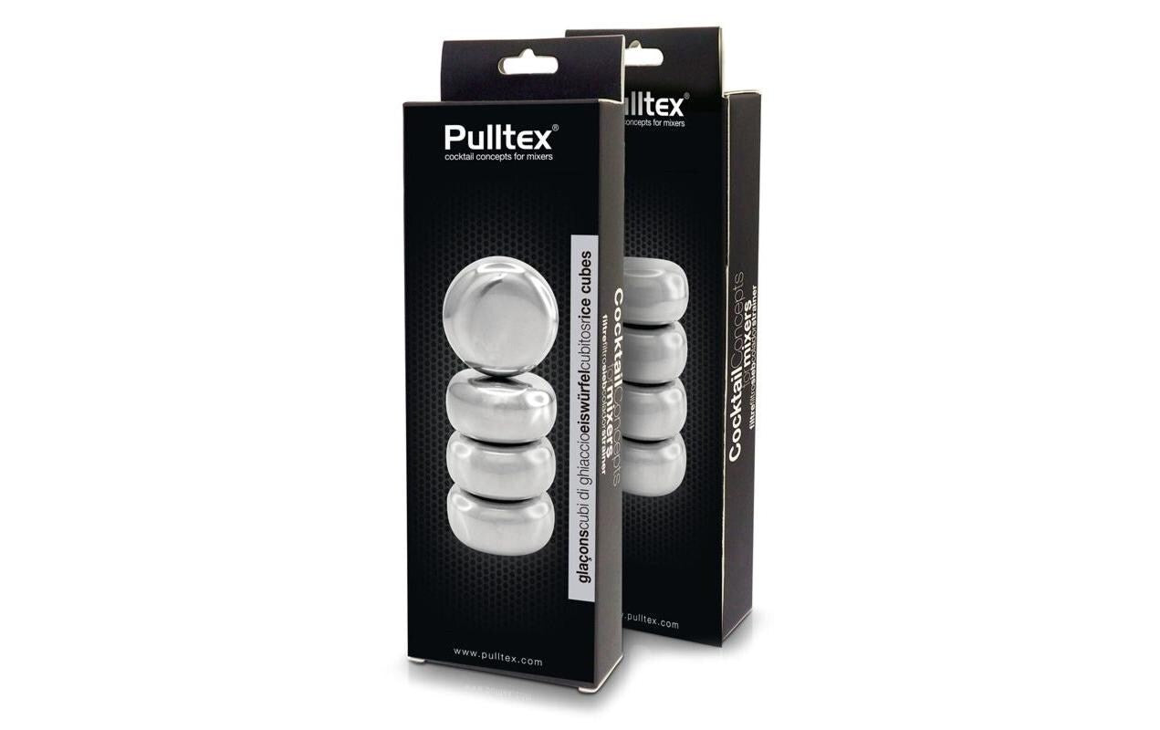 Pulltex Eiswürfel Inox – Ø 3,9 × 2 cm, Edelstahl, 4 Stk., spülmaschinenfest