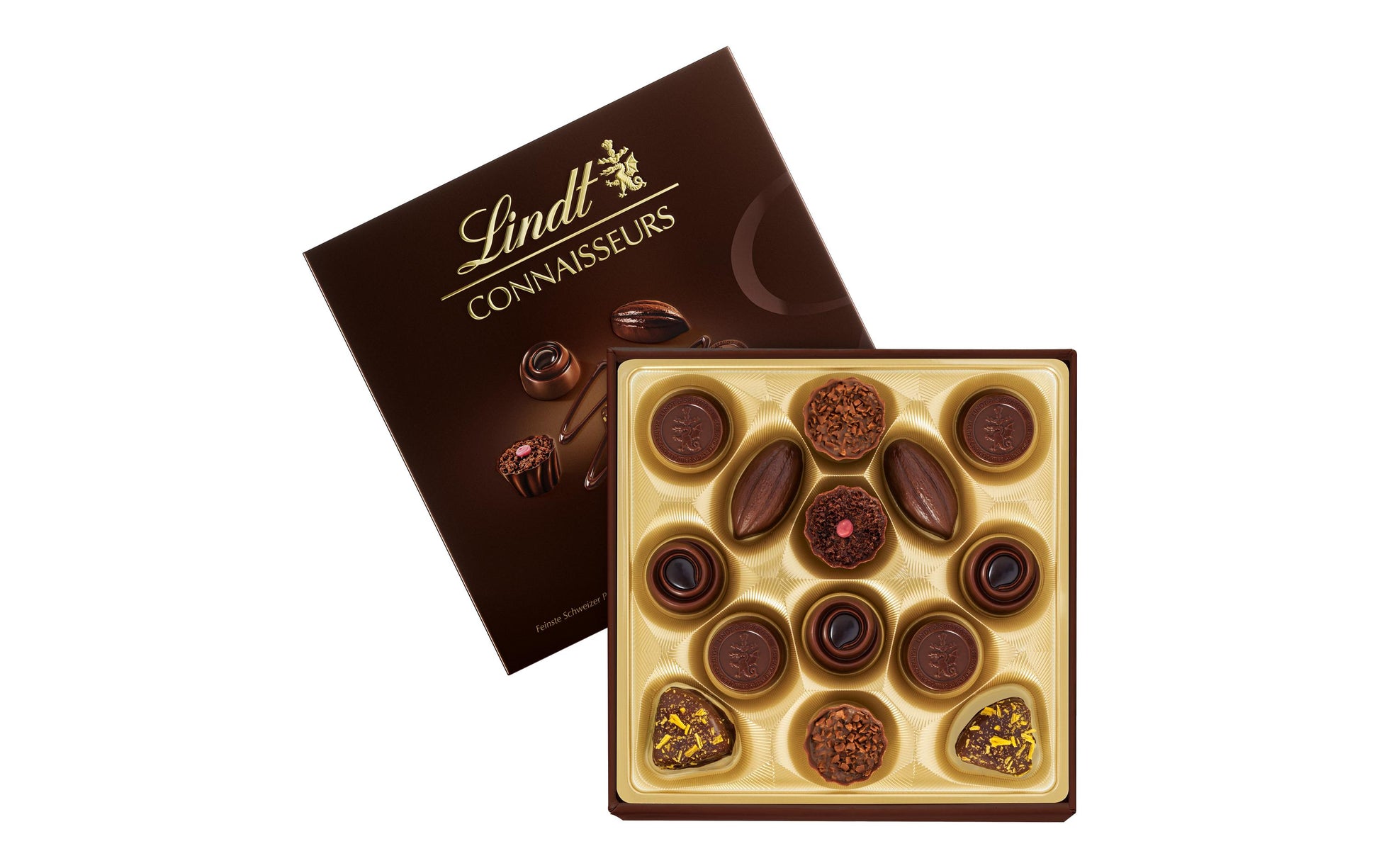 Lindt CONNAISSEURS Collection Noire Pralinés – dunkle Schokolade – 140 g