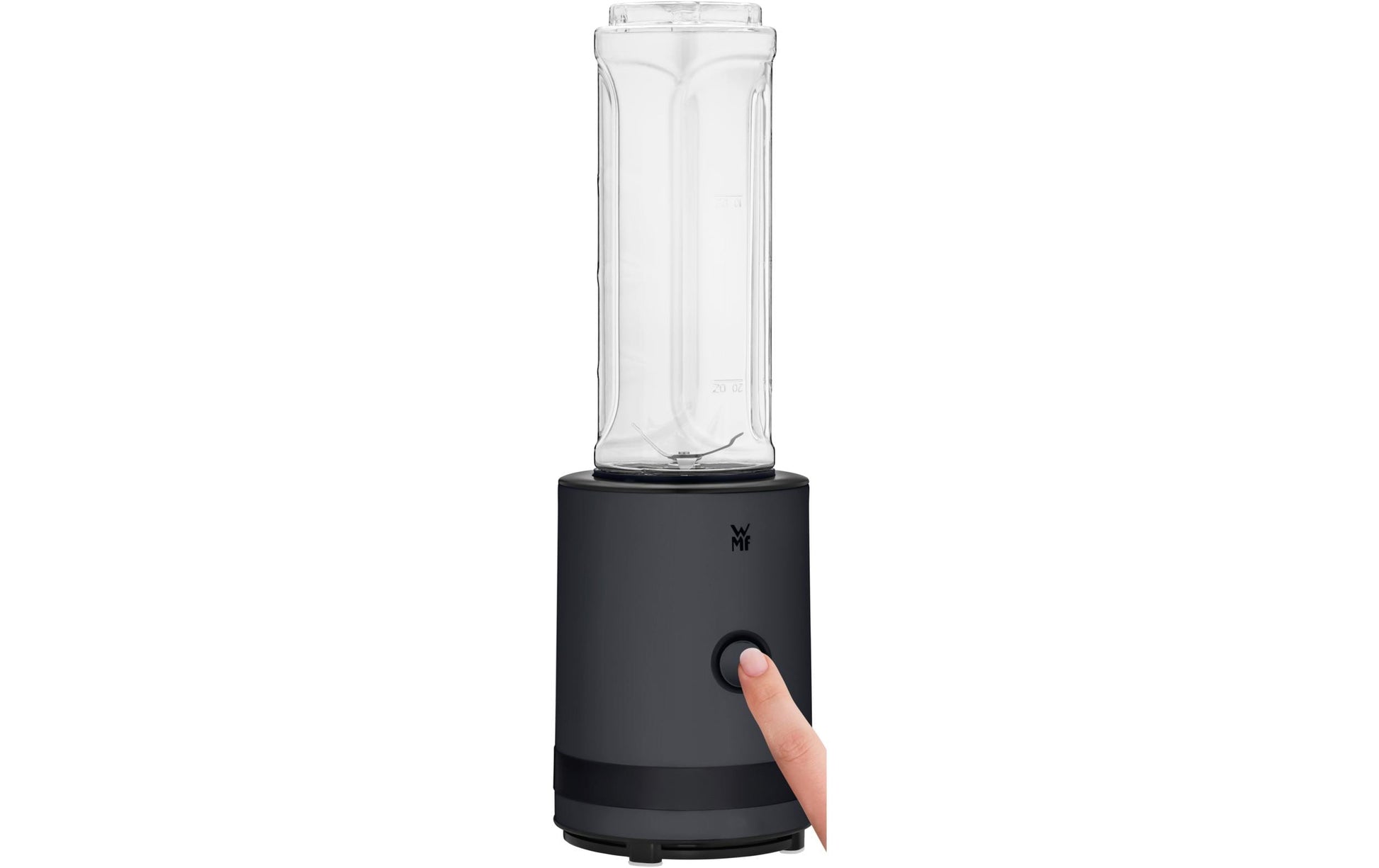WMF Smoothie-Mixer KITCHENminis 0416500071 – 0,6 l, 300 W, To-Go – Schwarz/Edelstahl