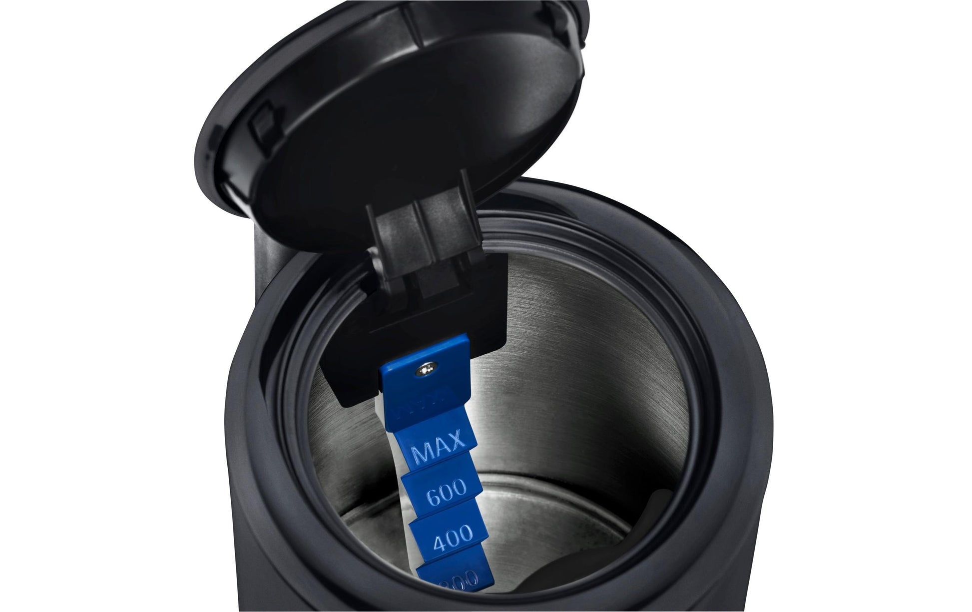 WMF KITCHENminis 0413140071 – Wasserkocher 0,8 l, 1800 W, Edelstahl, Schwarz