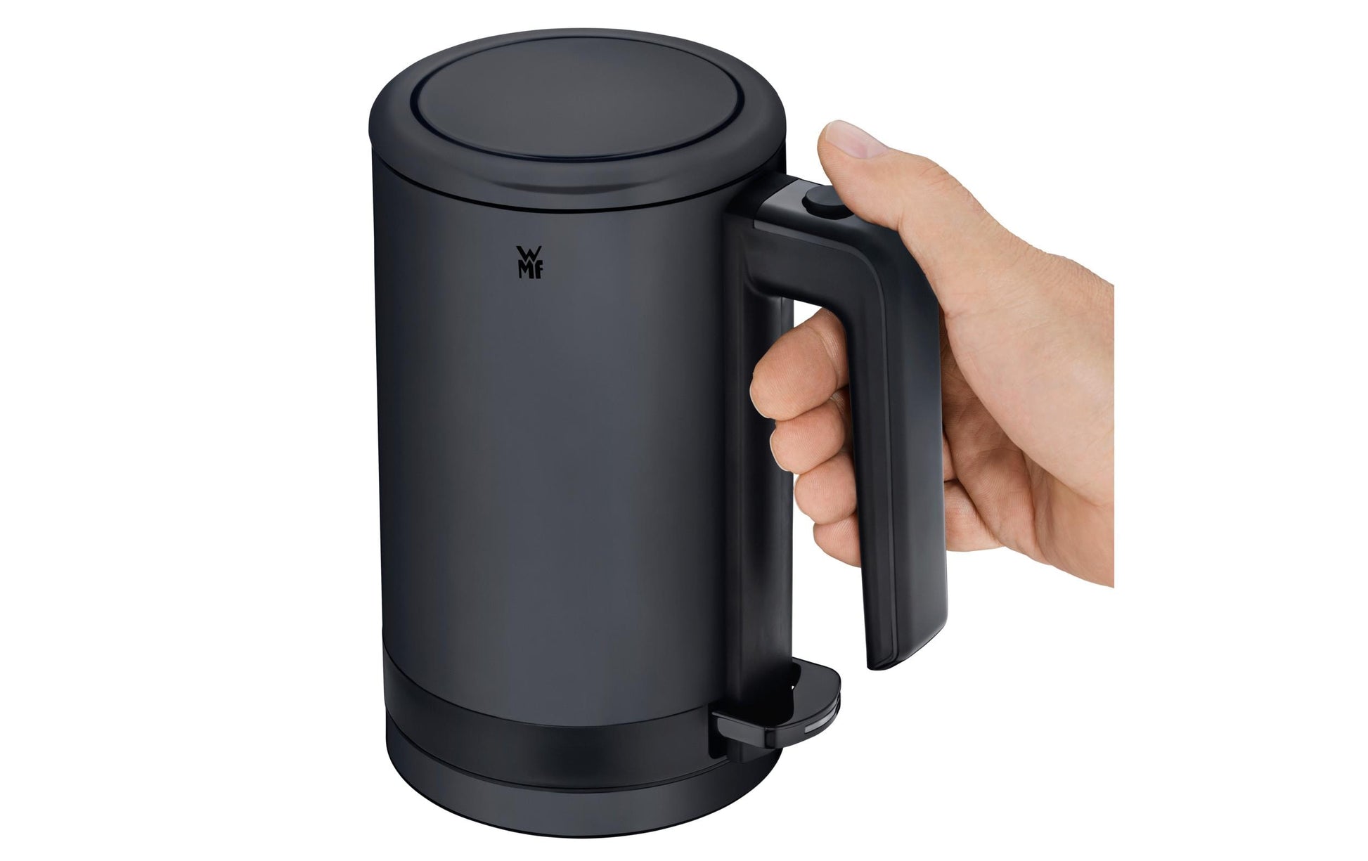 WMF KITCHENminis 0413140071 – Wasserkocher 0,8 l, 1800 W, Edelstahl, Schwarz