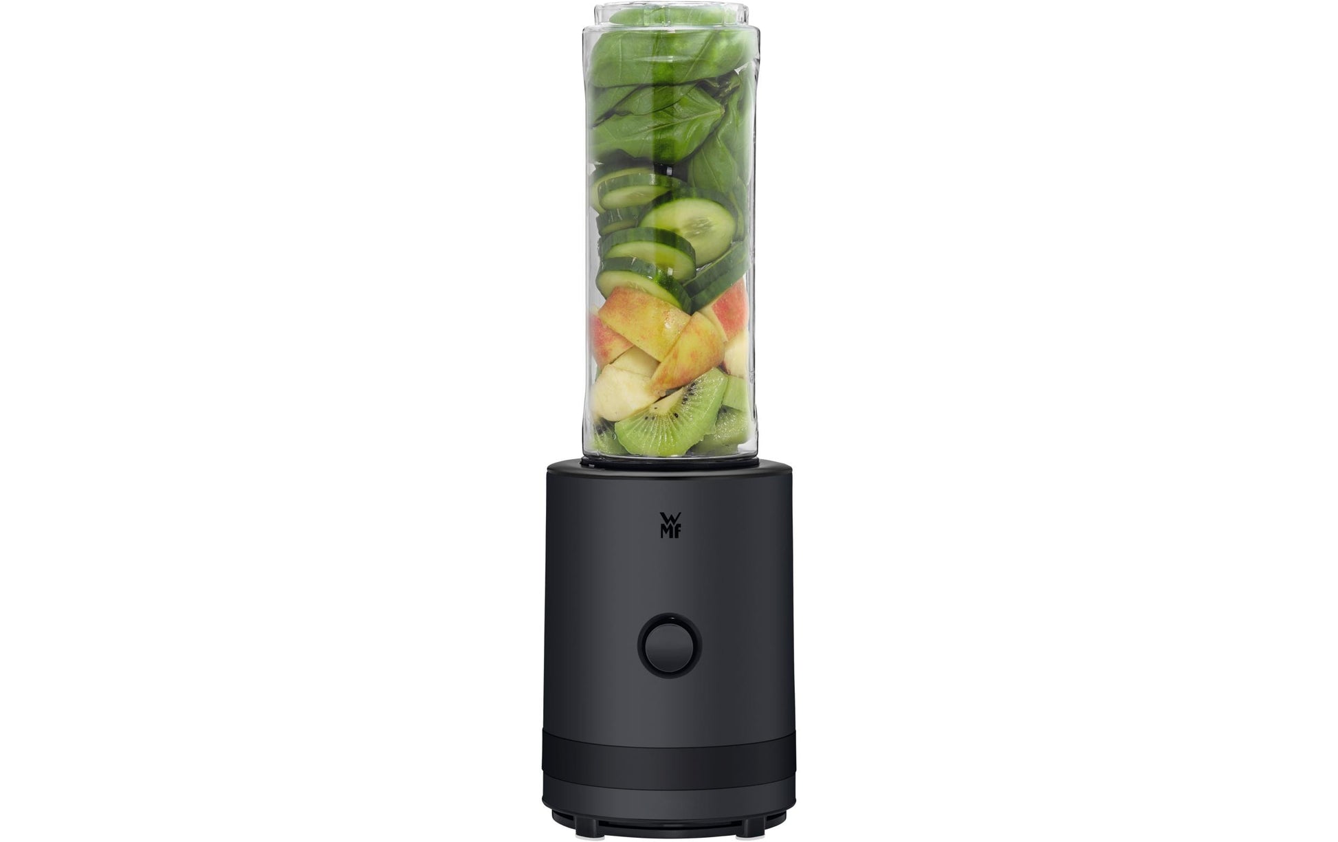 WMF Smoothie-Mixer KITCHENminis 0416500071 – 0,6 l, 300 W, To-Go – Schwarz/Edelstahl