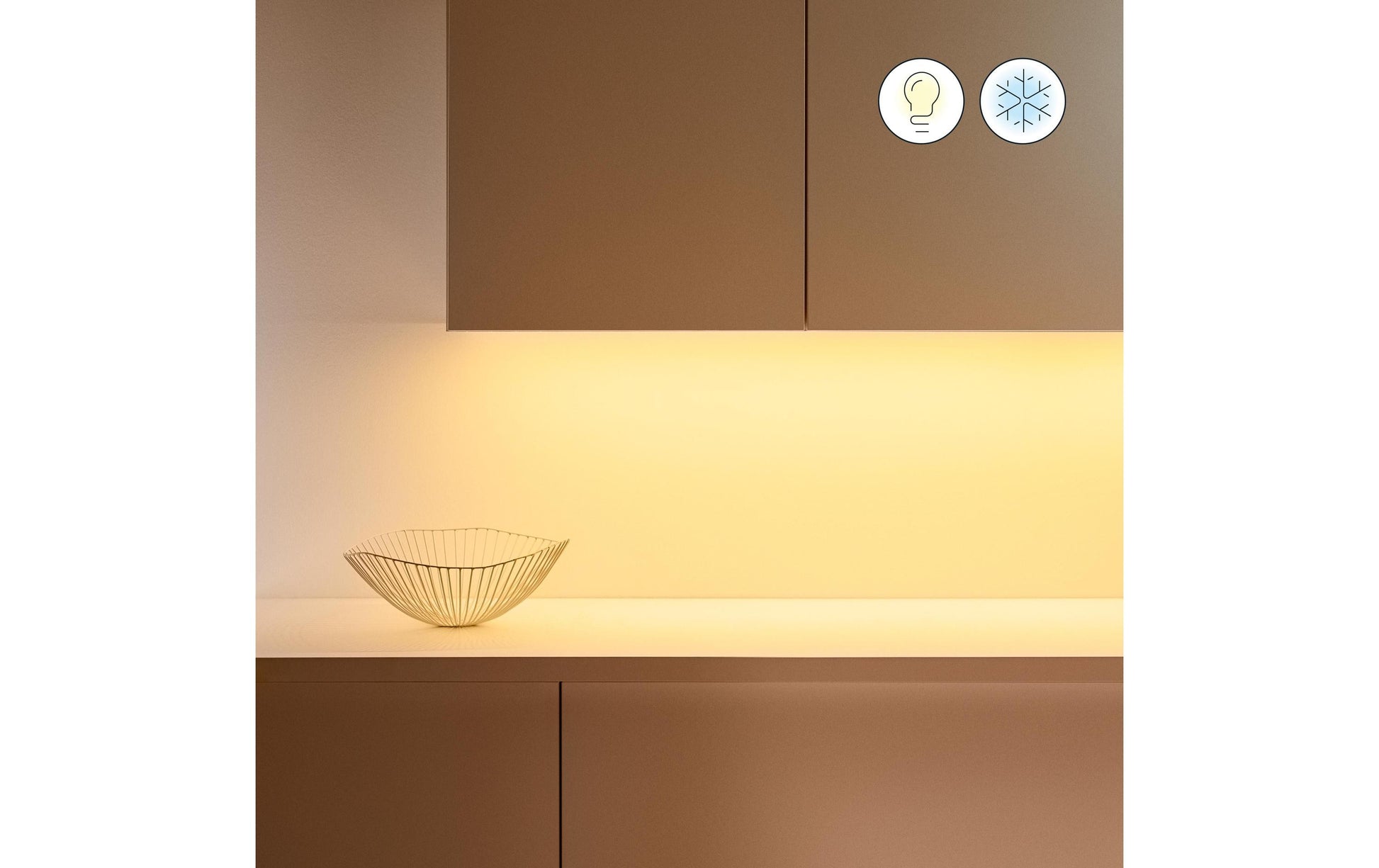 WiZ LED-Strip – Starter-Set, 2 m, 1600 lm, 20 W, 2700–6500 K, dimmbar, WiFi, Matter, weiss, inkl. Netzteil