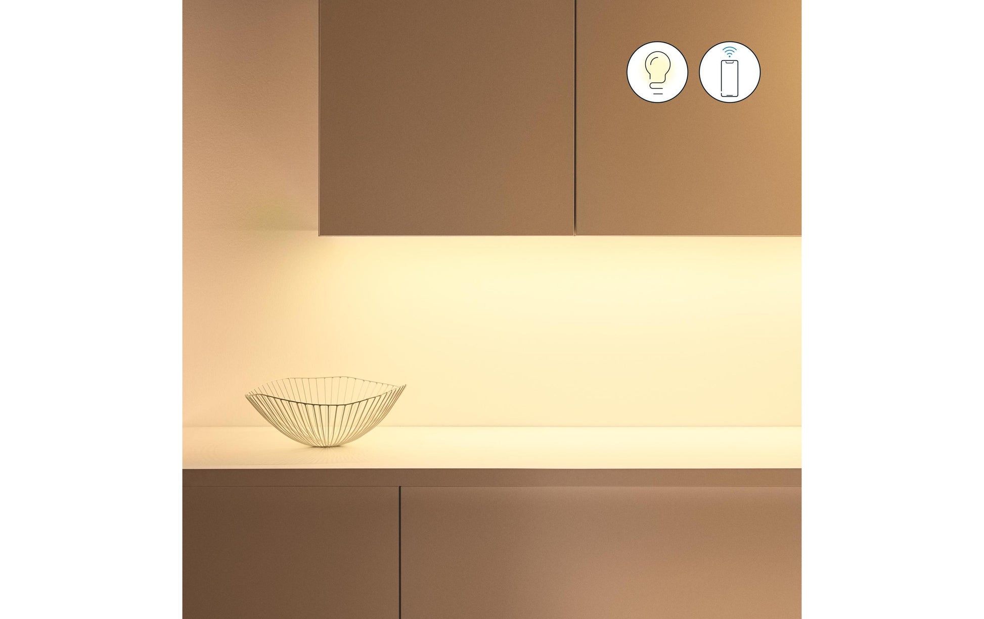 WiZ LED-Strip – Starter-Set, 2 m, 1600 lm, 20 W, 2700–6500 K, dimmbar, WiFi, Matter, weiss, inkl. Netzteil