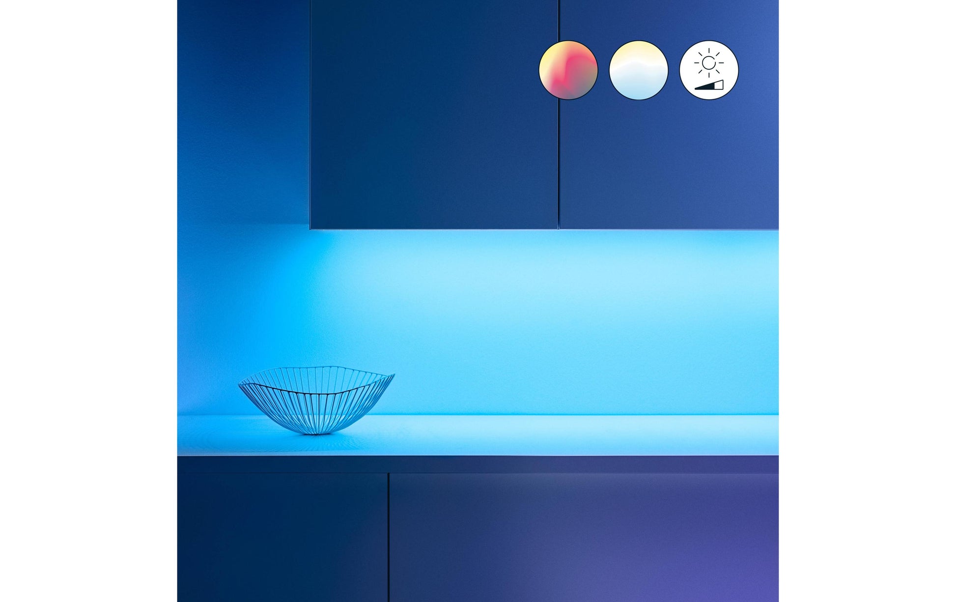 WiZ LED-Strip – Starter-Set, 2 m, 1600 lm, 20 W, 2700–6500 K, dimmbar, WiFi, Matter, weiss, inkl. Netzteil