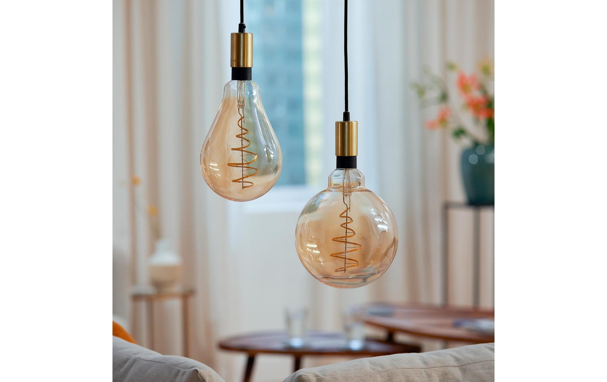 WiZ LED-Leuchtmittel PS160 – WLAN, Matt, Amazon Alexa, dimmbar – 2000–5000 K – 390 lm 6 W E27 IP20 – Gold Glänzend