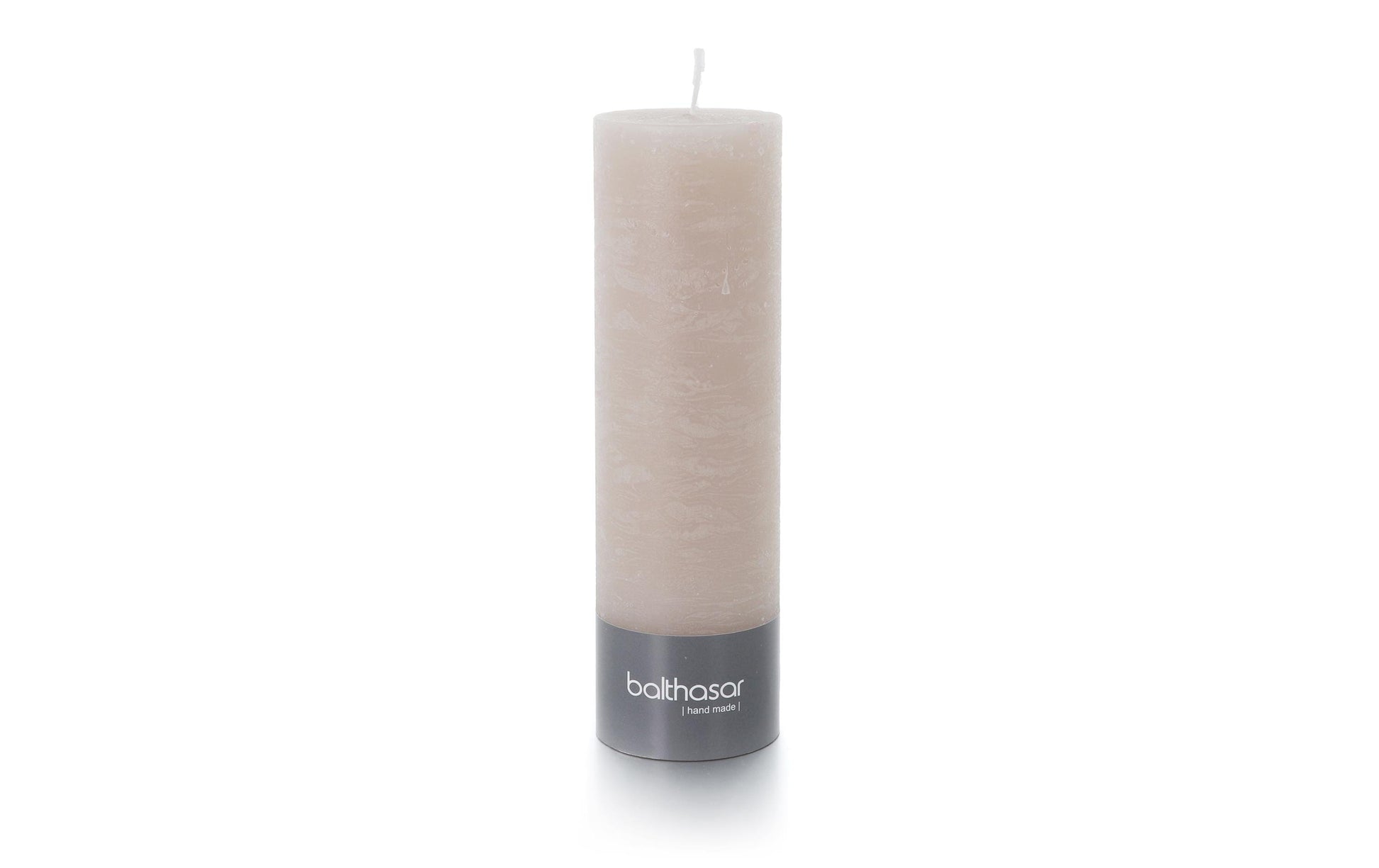 Balthasar Zylinderkerze – Ø 6 × 20 cm – 75 h – Paraffin, Taupe