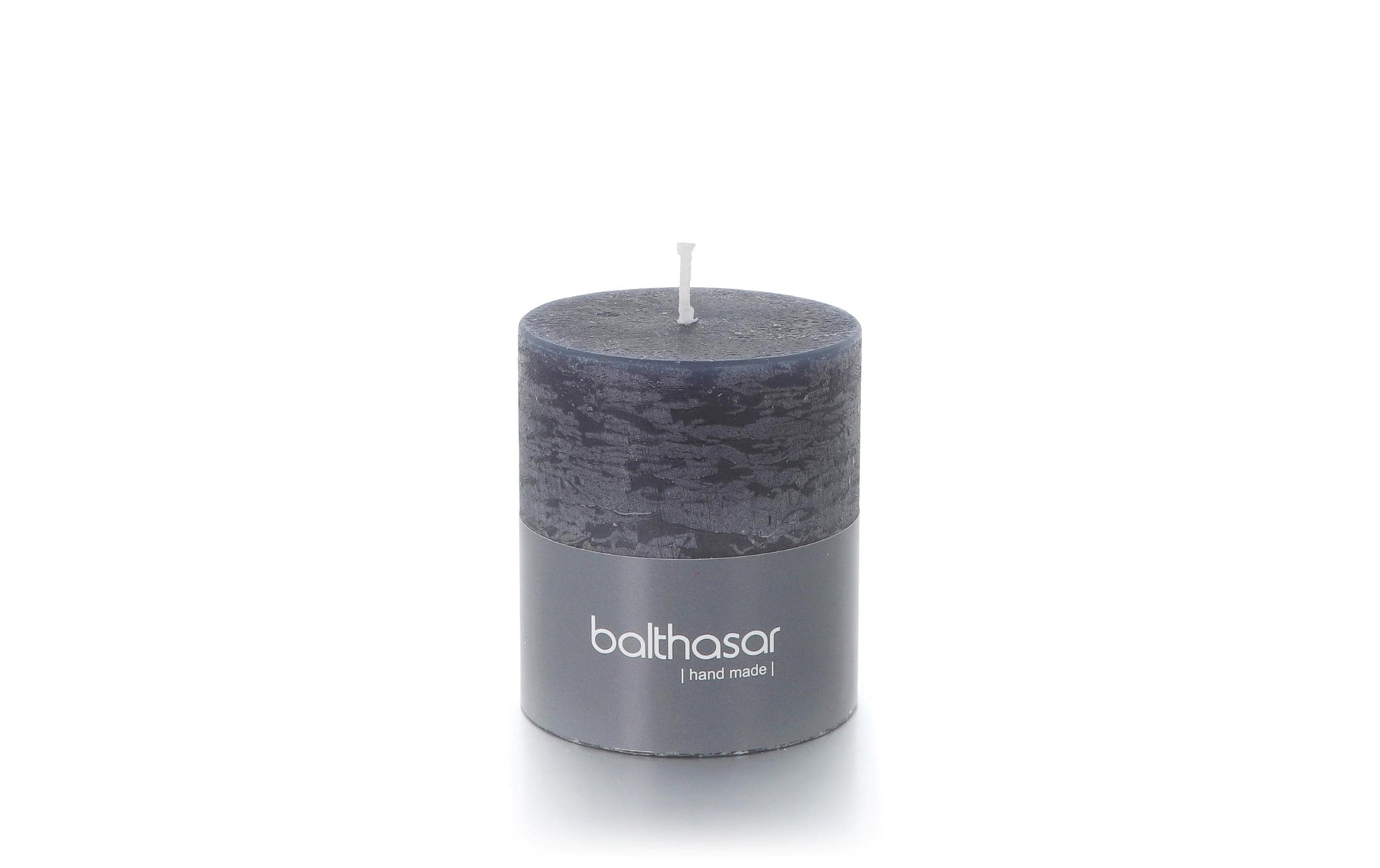 Balthasar Zylinderkerze – Ø 7 × 8 cm – 35 h – Paraffin, grau