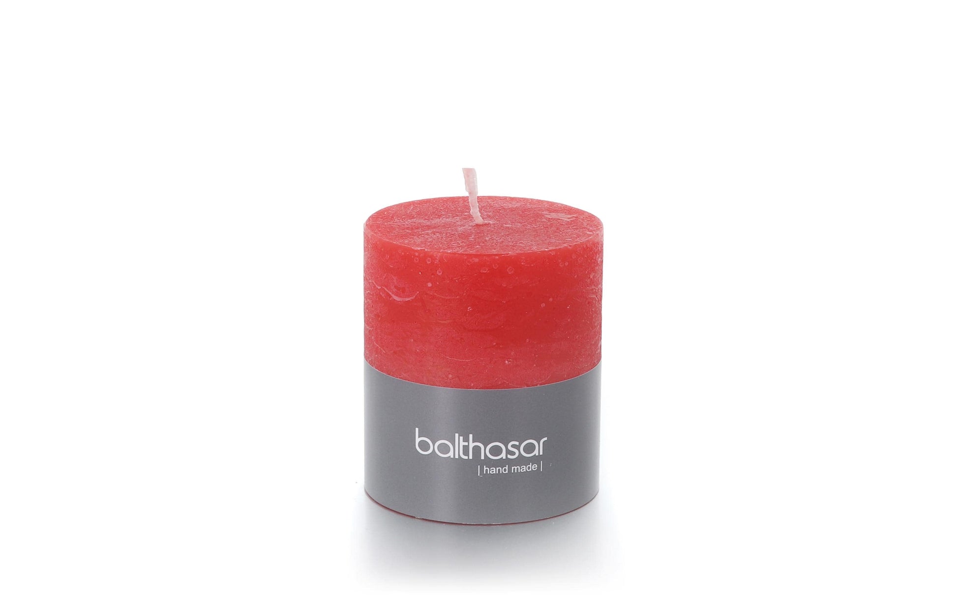 Balthasar Zylinderkerze – Ø 7 × 8 cm – Paraffin, Rot – 35 h