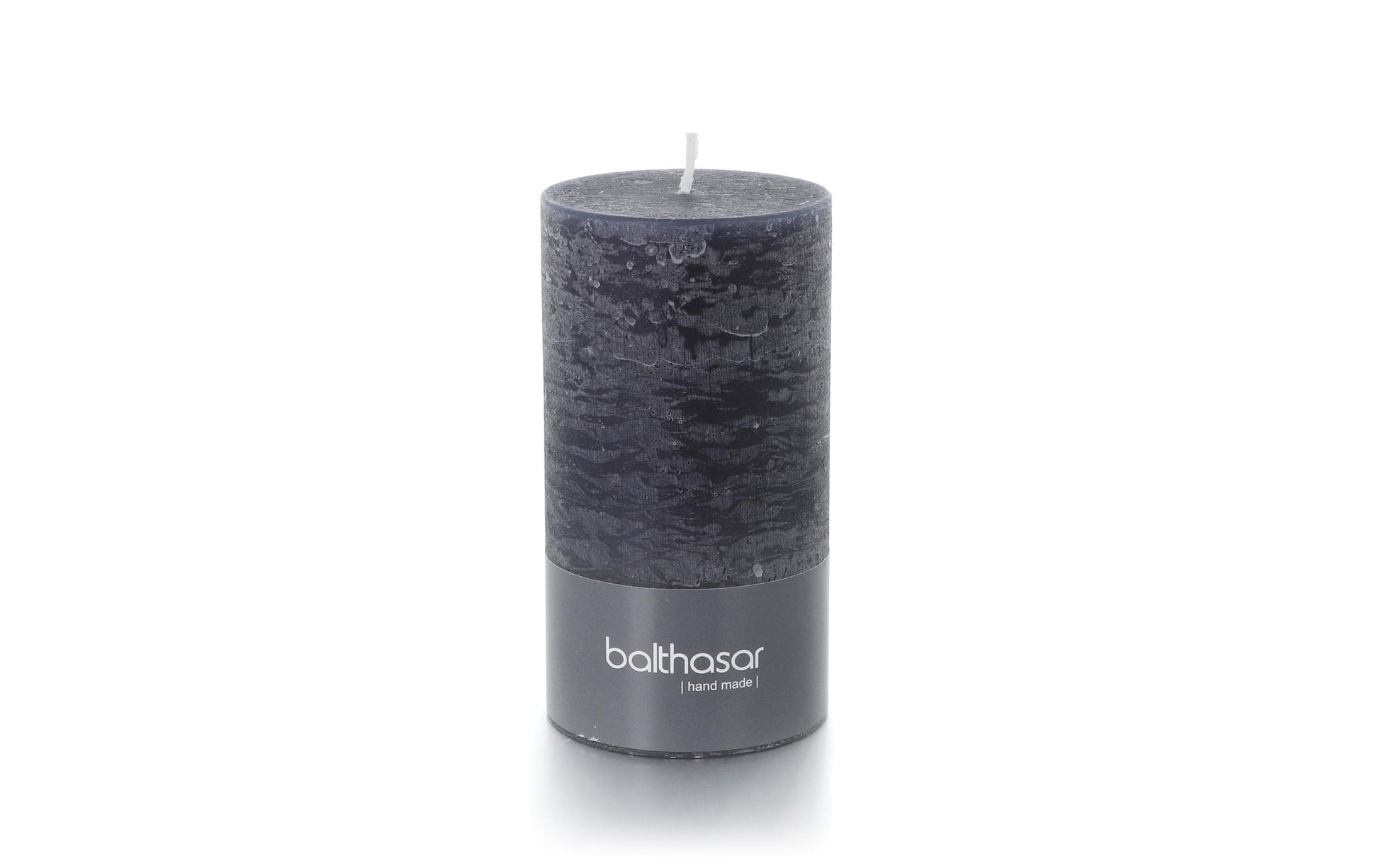 Balthasar Rustico Zylinderkerze – Ø 7 × 13 cm – 60 h, grau