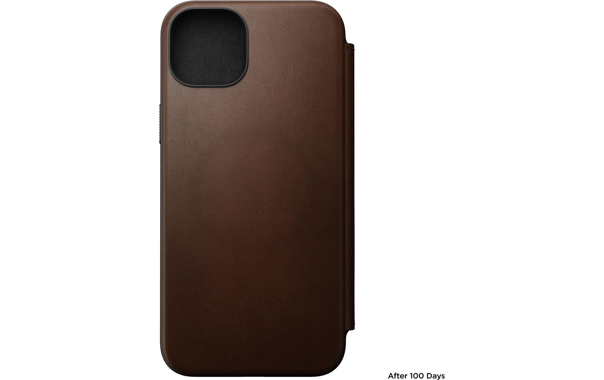 Nomad Booklet-Hülle – für Apple iPhone 15 Plus – Braun – Leder – MagSafe-kompatibel, mit Kartenfach