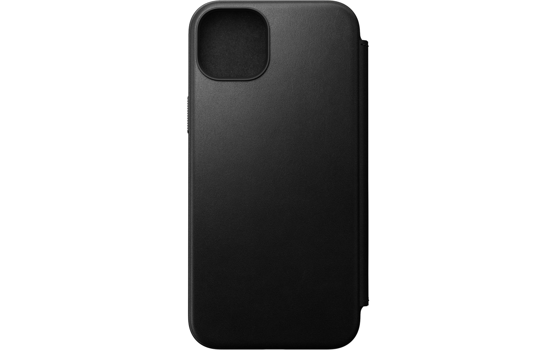 Nomad Moderne Wallethülle – für Apple iPhone 15 Plus, 3 Kartenfächer, Leder, Schwarz, bis 2,4 m sturzsicher