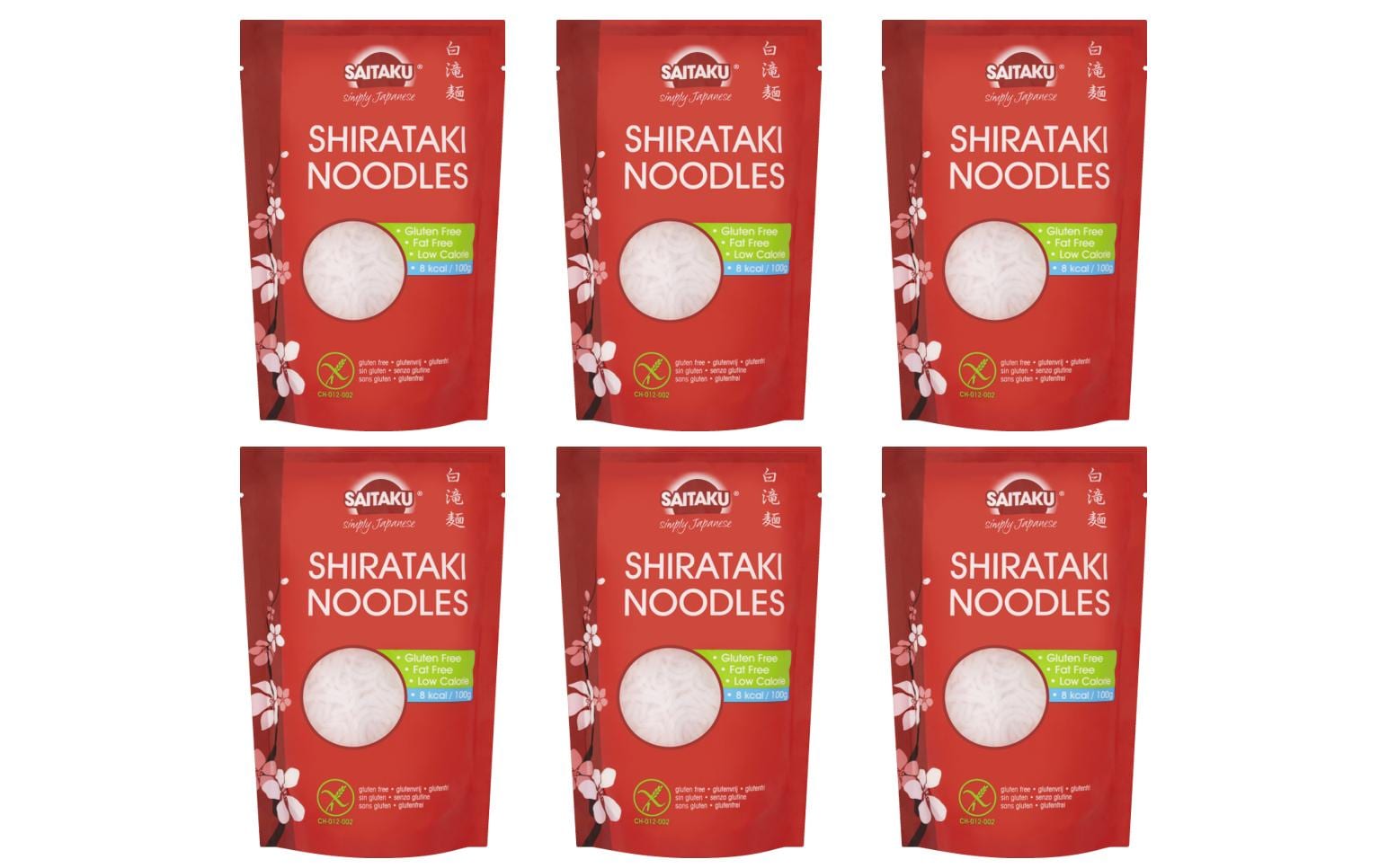 Saitaku Shirataki Nudeln – 6×200 g
