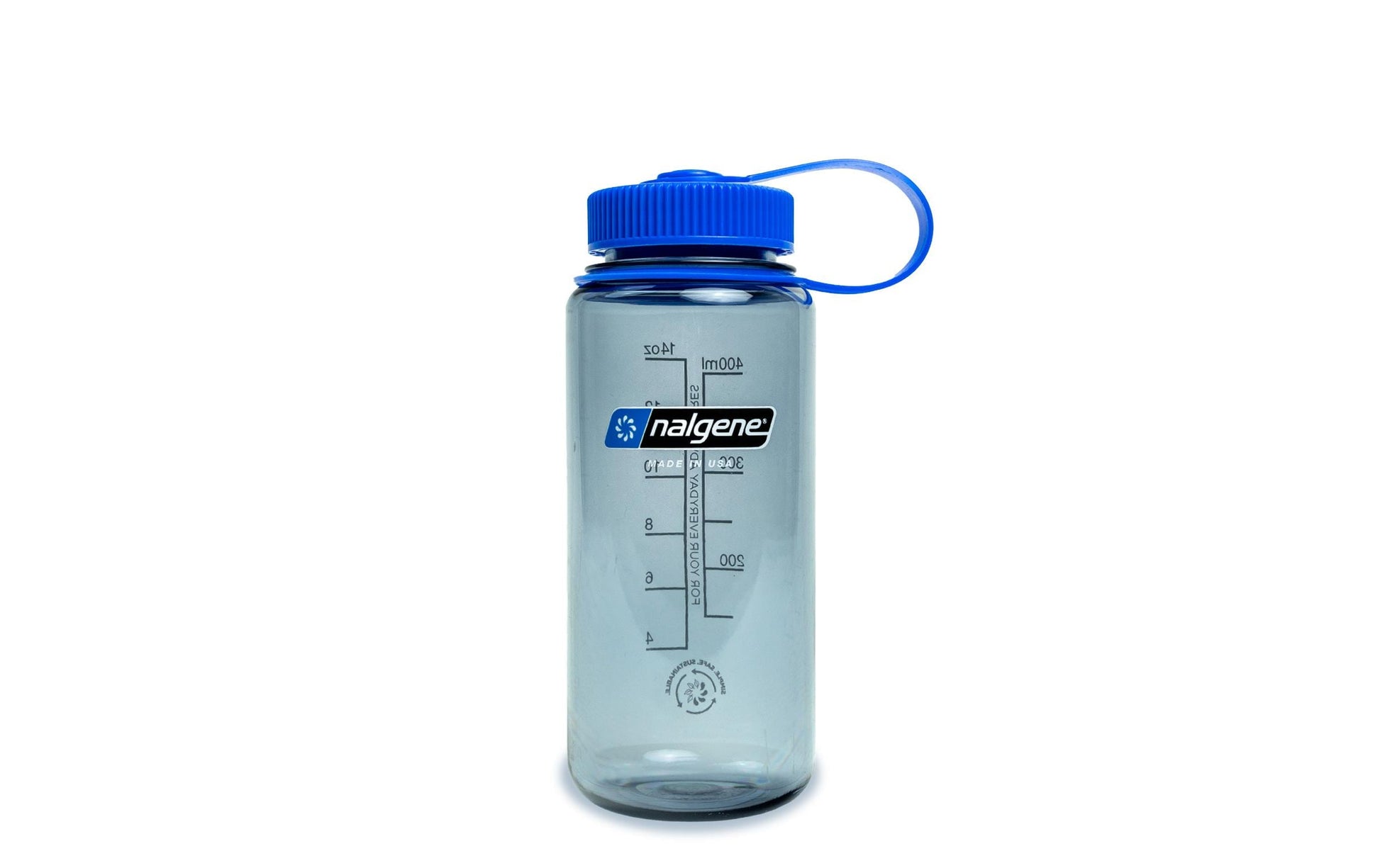 Nalgene Wide Mouth Sustain Trinkflasche 500 ml – Tritan, Schraubdeckel, Grau
