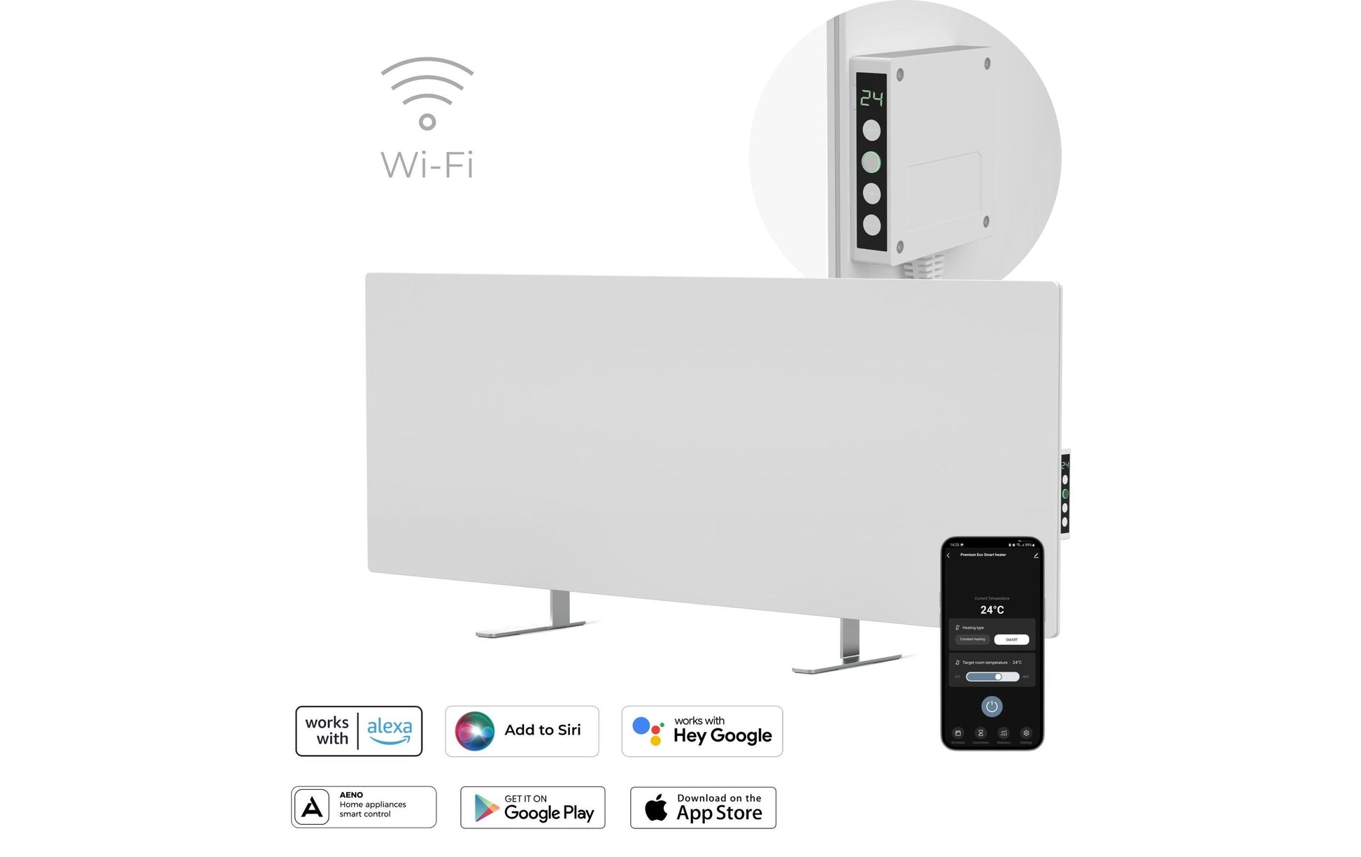 AENO Infrarot-Heizer – 700 W, bis 30m², Thermostat