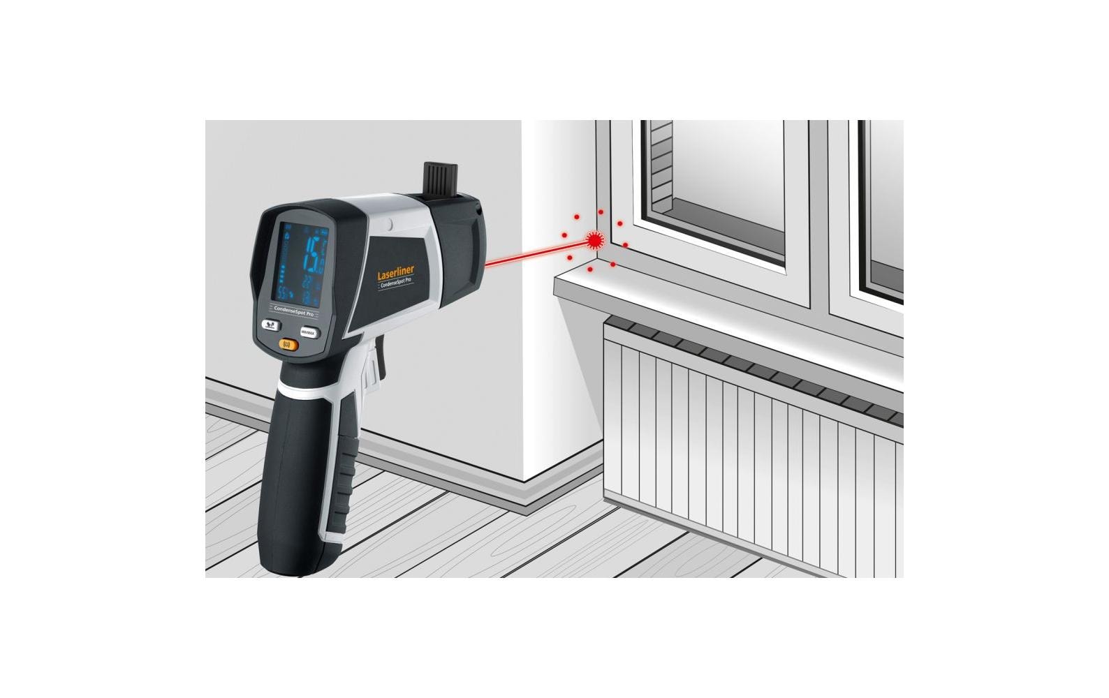 Laserliner CondeseSpot Pro Thermo-Hygrometer (Handgerät) – -40–600 °C, 20–80 %