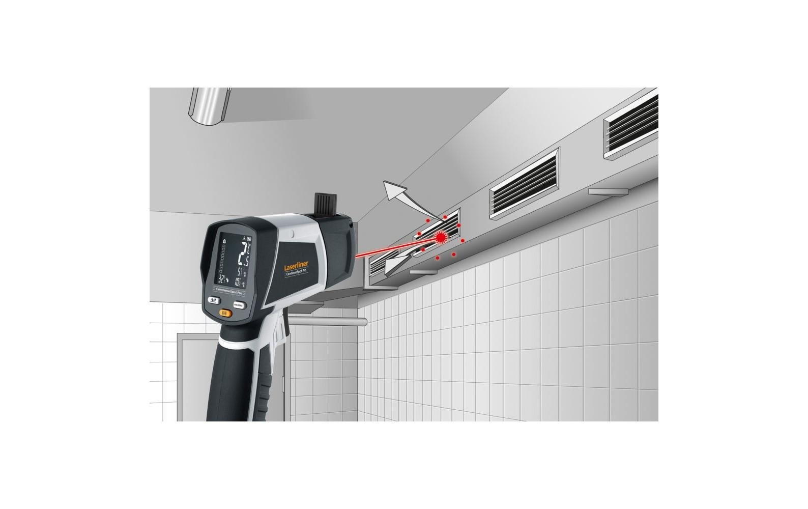 Laserliner CondeseSpot Pro Thermo-Hygrometer (Handgerät) – -40–600 °C, 20–80 %