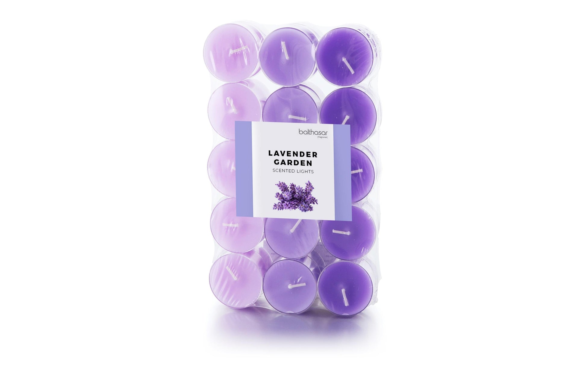 Balthasar Duftkerze – Lavendel – Ø 3,8 × 1,7 cm – 30 Stück – 4 h