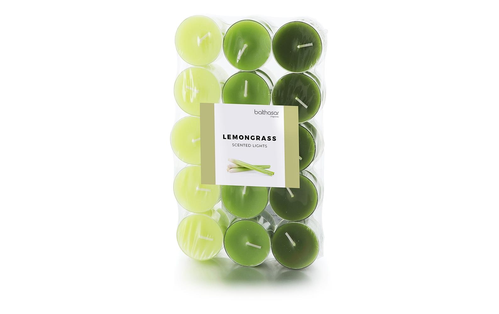 Balthasar Duftkerze – Lemongras – Ø 3,8 × 1,7 cm – 4 h – 30 Stück