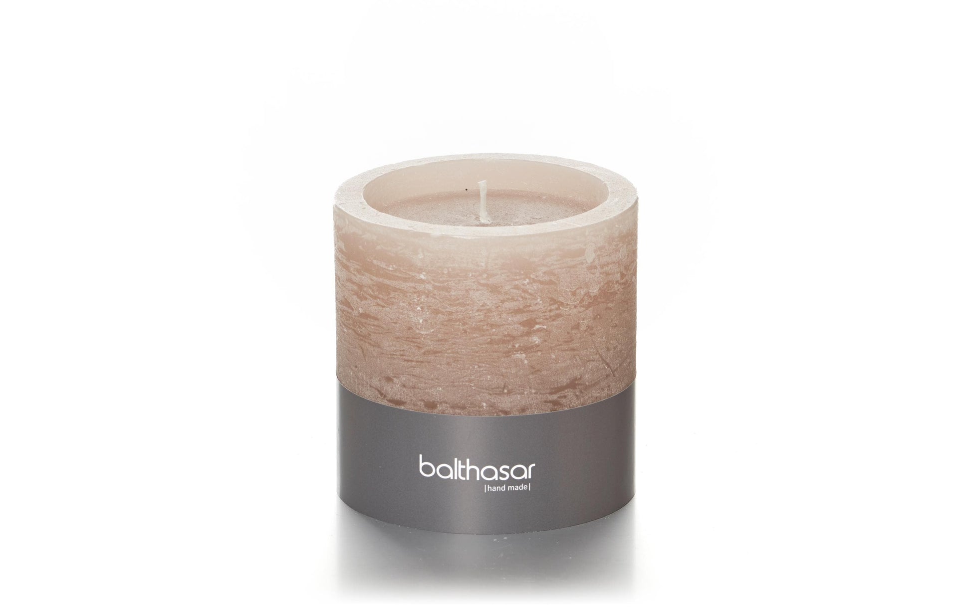 Balthasar Rustico Zylinderkerze – Ø 10 × 10 cm – Taupe