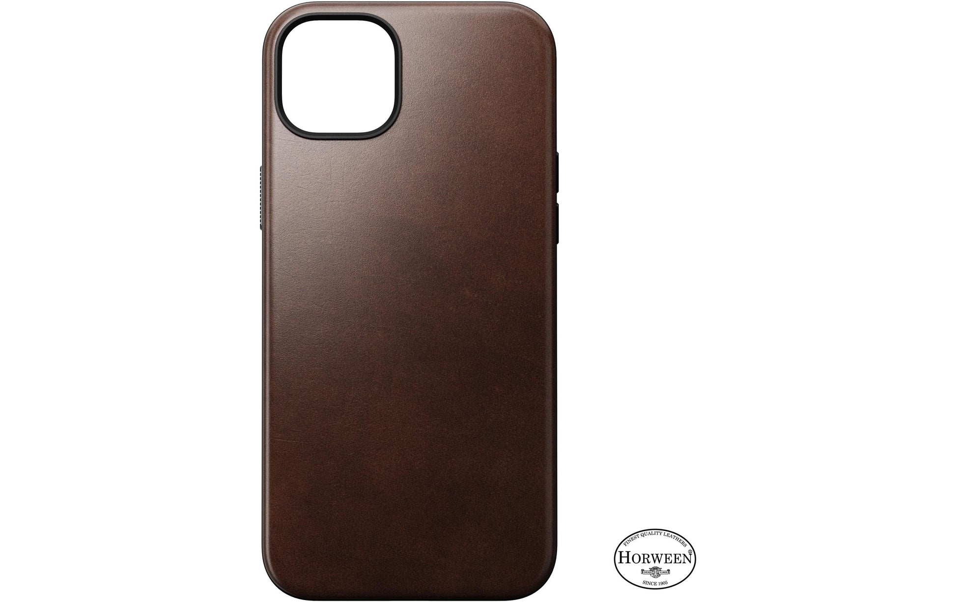 Nomad Backcover Modern – für Apple iPhone 15 Plus – schwarz – Leder – MagSafe-kompatibel