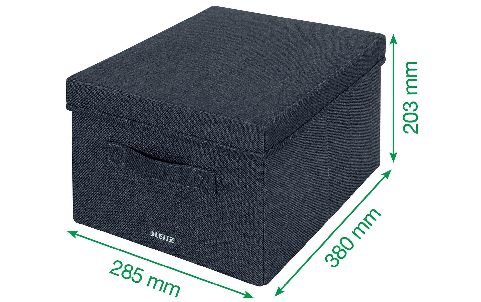 Leitz Faltbox 22 l – faltbar – Karton – dunkelgrau – 285 × 203 × 380 mm – 2 Stück