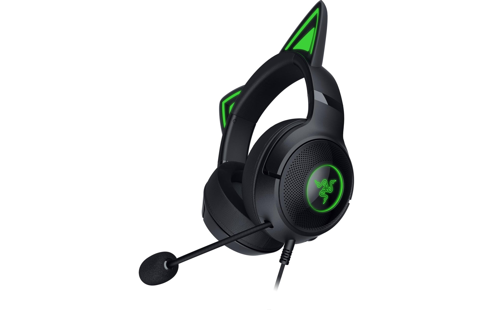 Razer Kraken Kitty V2 – Gaming-Over-Ear-Headset – USB-A, Virtueller 7.1-Surround, Abnehmbares Mikrofon – Schwarz
