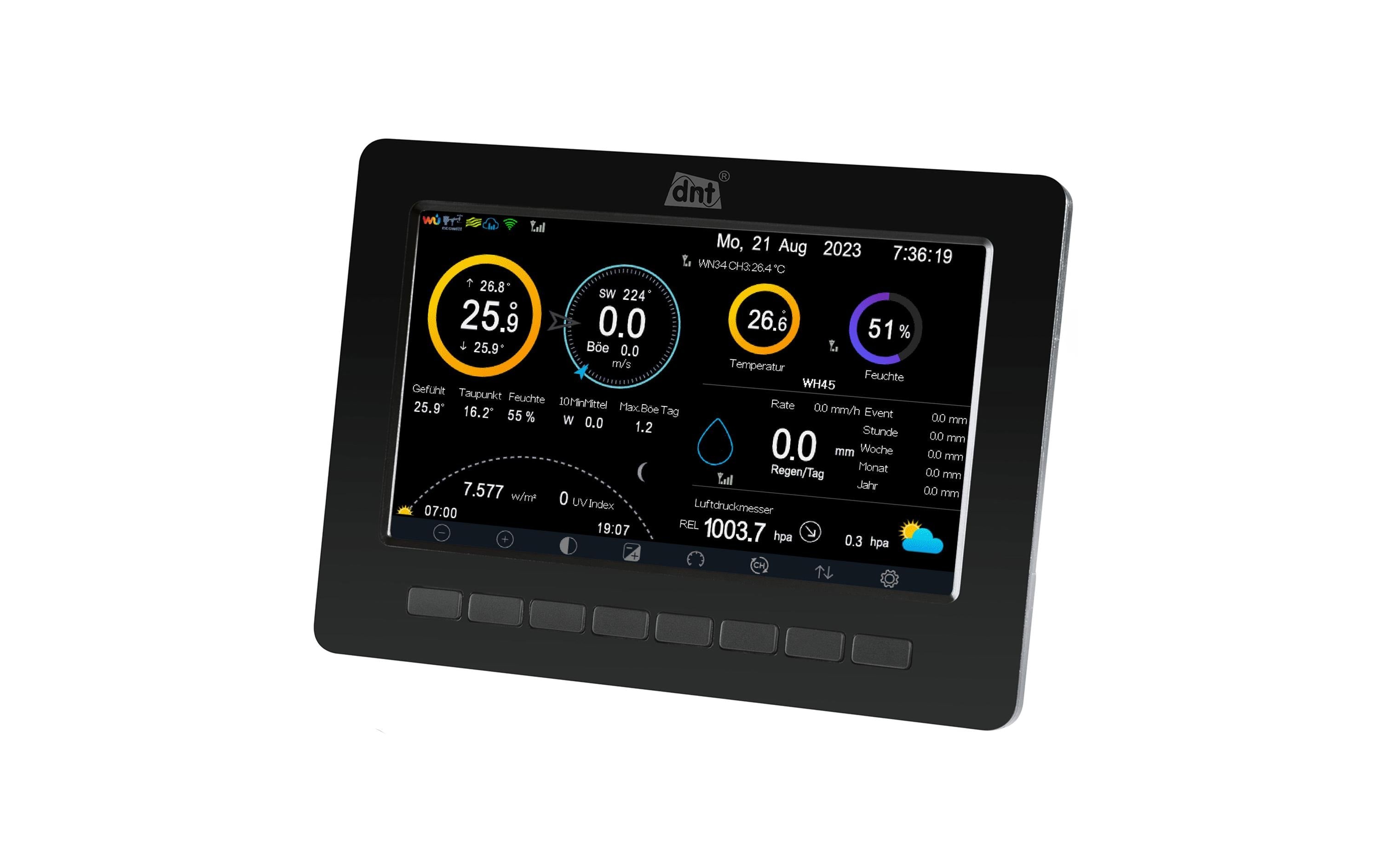 DNT Zusatz-Display, schwarz, für WeatherScreen PRO