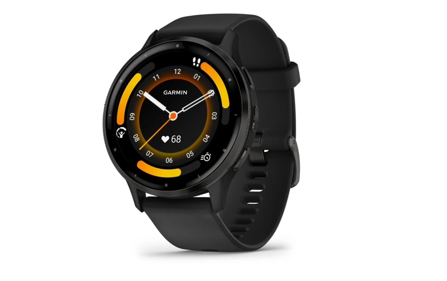 Garmin Venu 3 – Smartwatch – 45 mm, 1,4", GPS, WLAN, AMOLED, Gorilla Glass, 50 m, Schwarz/Schiefergrau