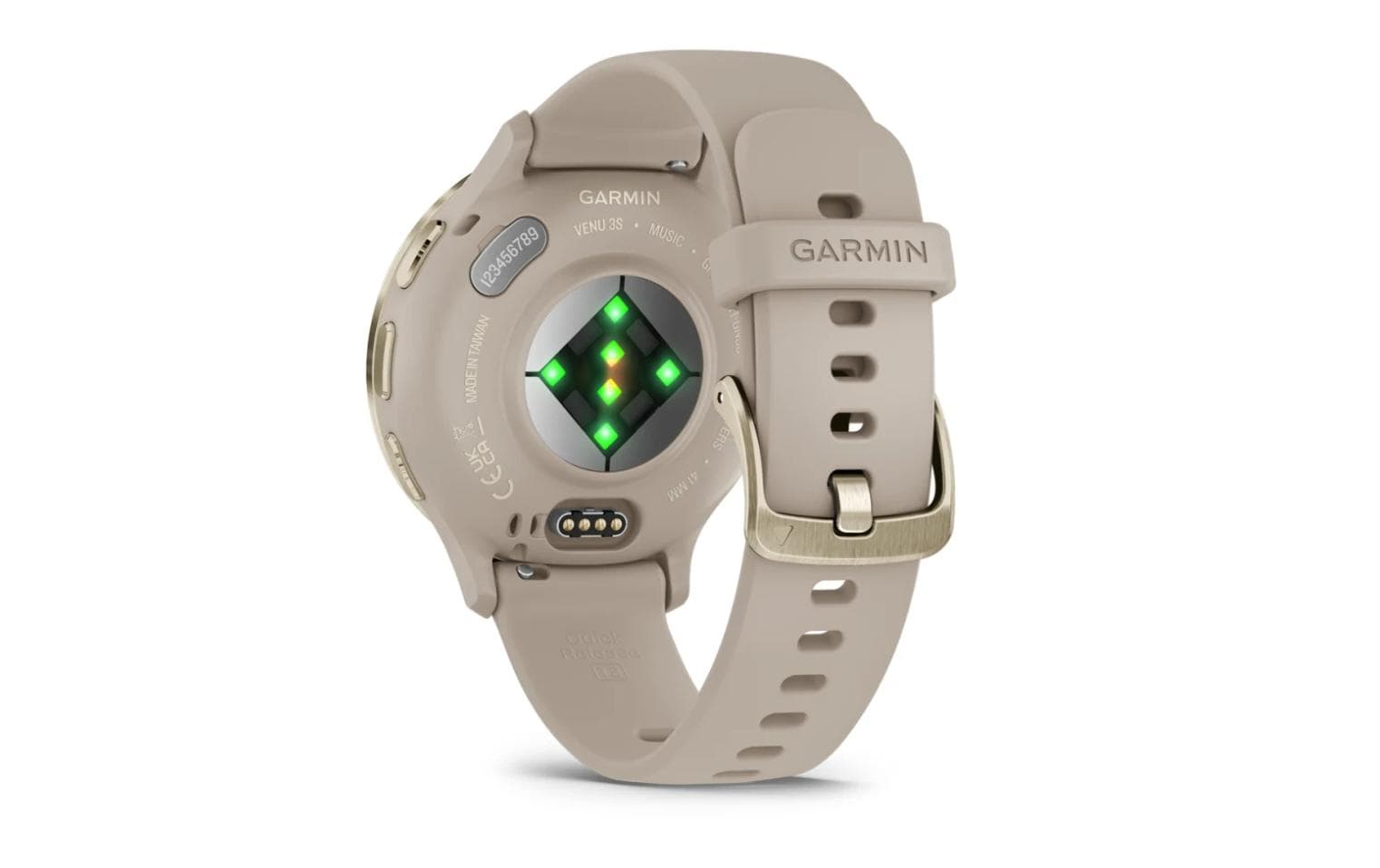Garmin Venu 3S – Smartwatch – 41 mm, 1,2", GPS, WLAN, AMOLED, Gorilla Glass, 5 ATM, French Gray/Softgold