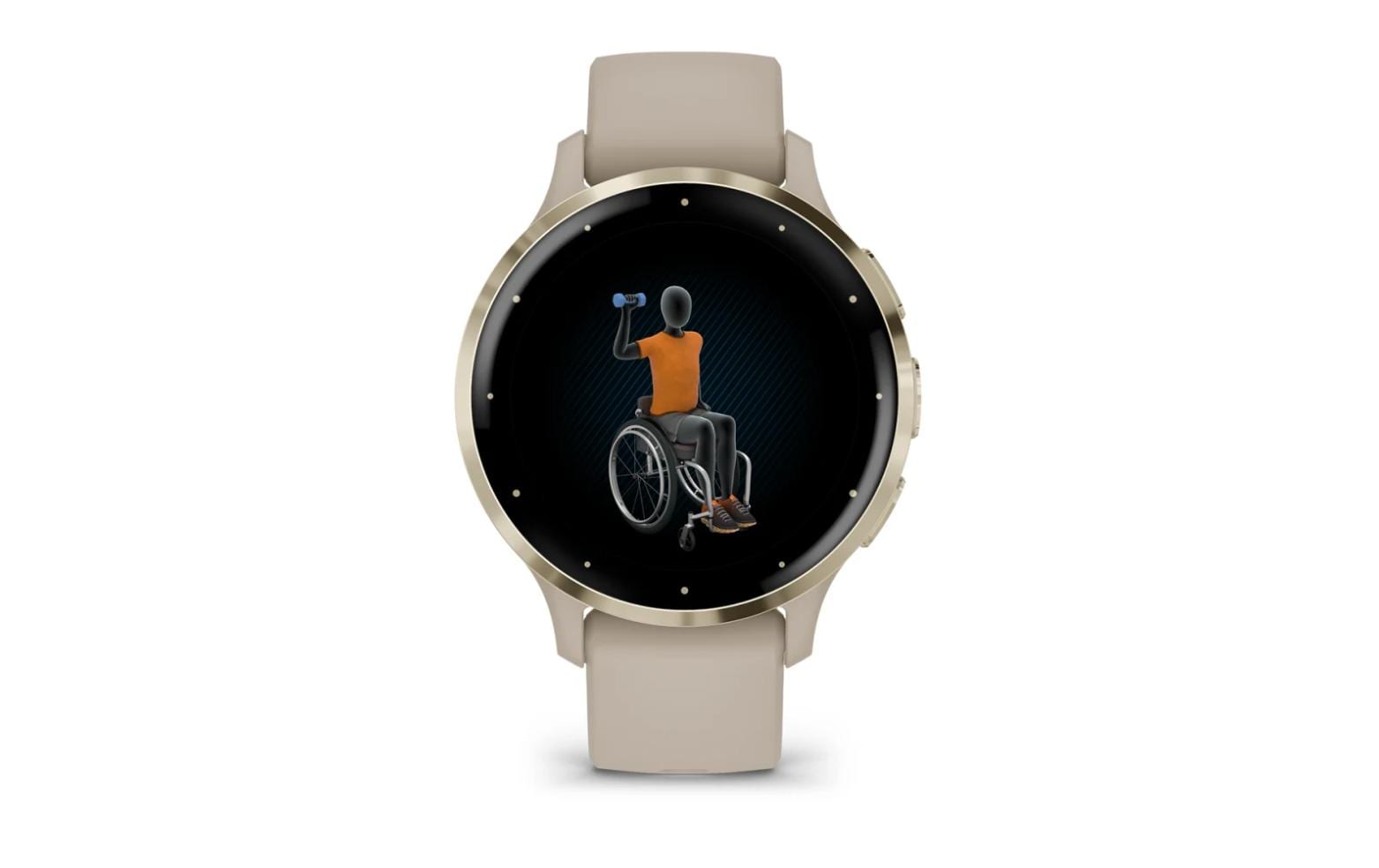 Garmin Venu 3S – Smartwatch – 41 mm, 1,2", GPS, WLAN, AMOLED, Gorilla Glass, 5 ATM, French Gray/Softgold