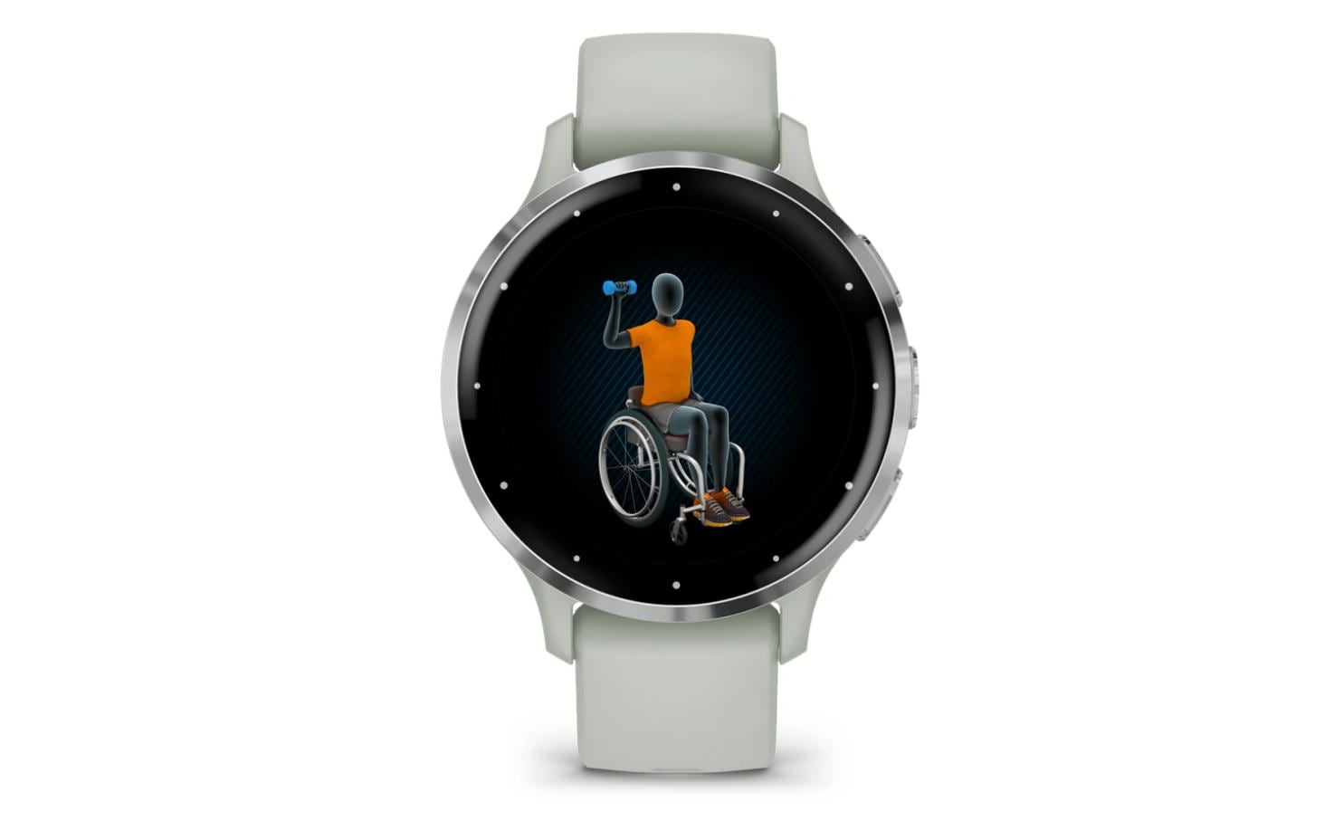Garmin Venu 3S – Smartwatch – 41 mm, 1,2", GPS, WLAN, AMOLED, Gorilla Glass, 50 m, Salbeigrau/Silber