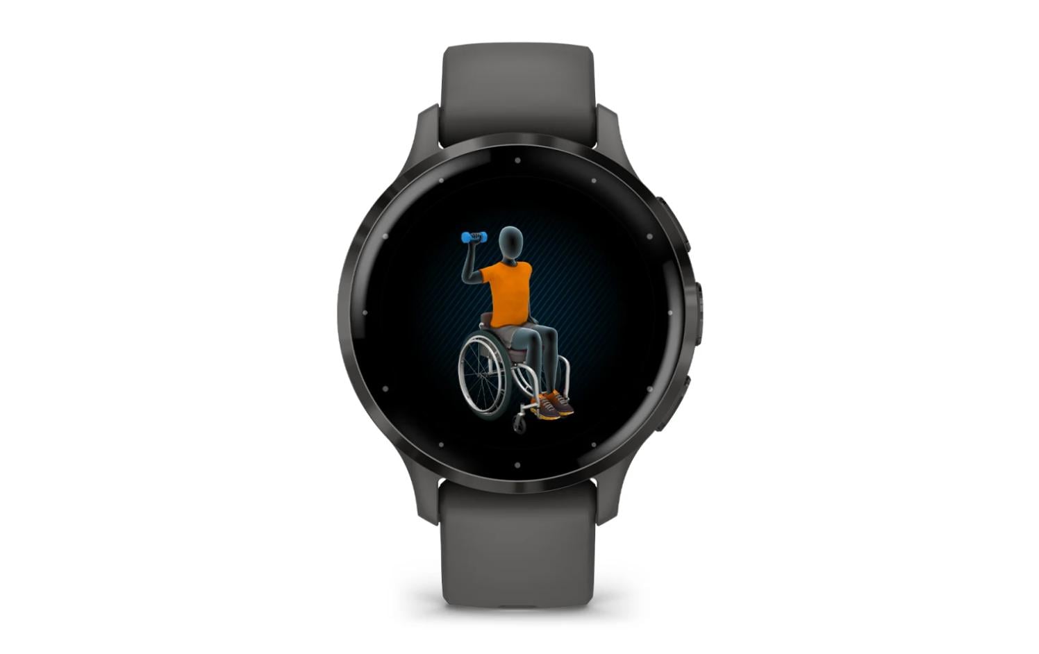 Garmin Venu 3S – Smartwatch – 41 mm, 1,2", GPS, AMOLED, Gorilla Glass, 50 m, Kieselgrau/Schwarz, Sportarmband