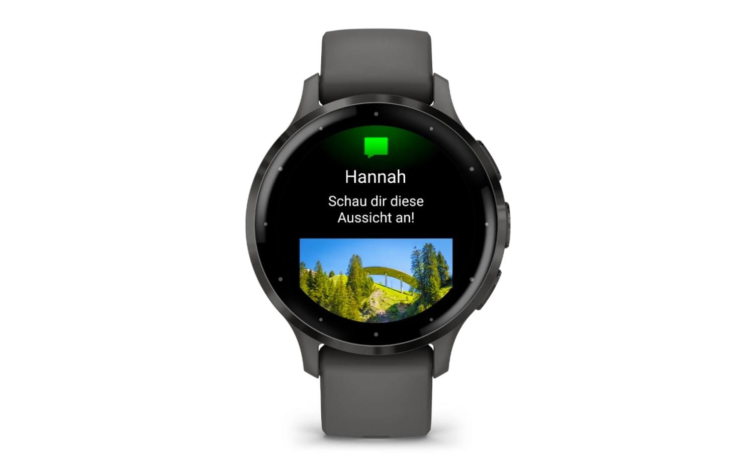 Garmin Venu 3S – Smartwatch – 41 mm, 1,2", GPS, AMOLED, Gorilla Glass, 50 m, Kieselgrau/Schwarz, Sportarmband