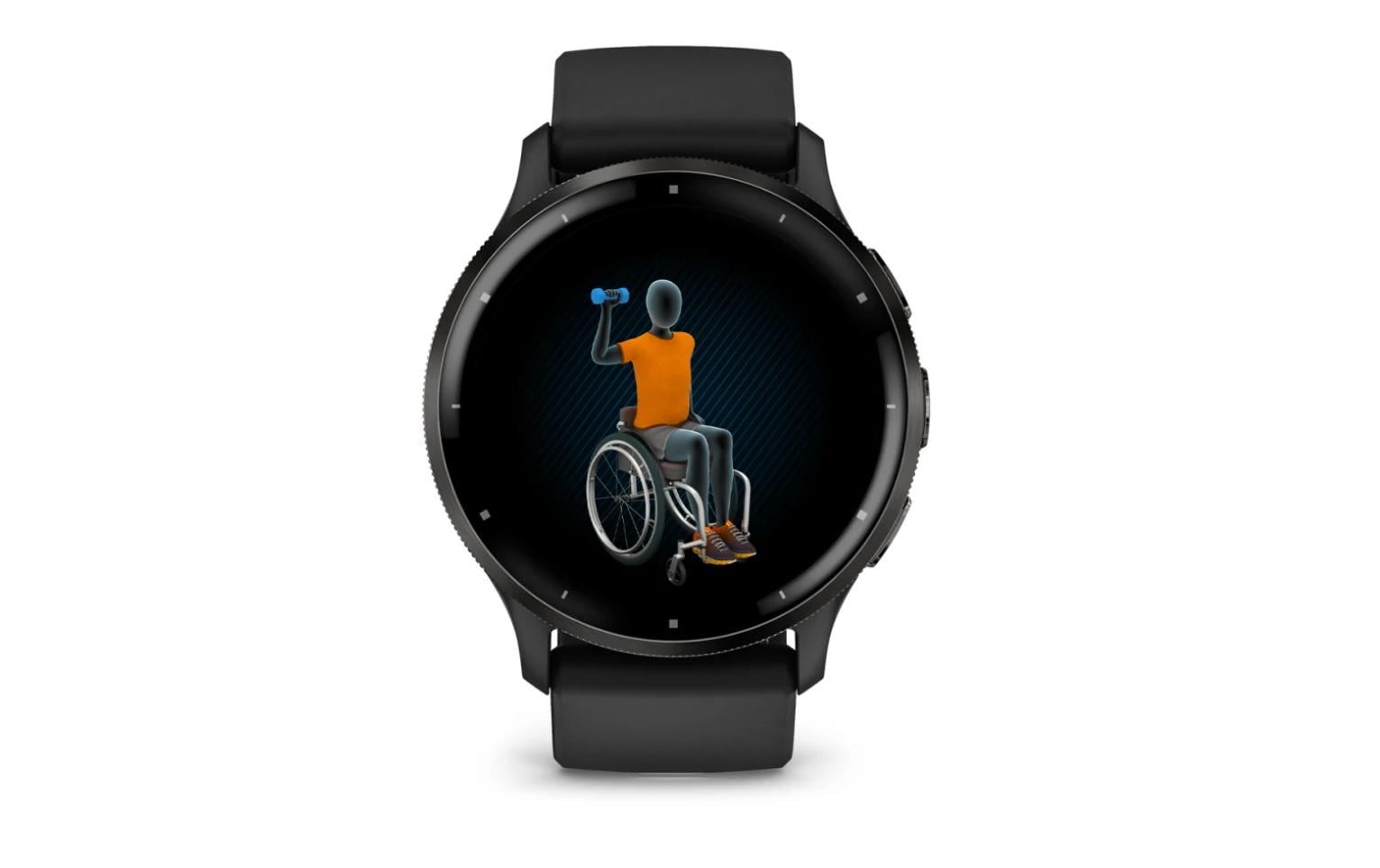 Garmin Venu 3 – Smartwatch – 45 mm, 1,4", GPS, WLAN, AMOLED, Gorilla Glass, 50 m, Schwarz/Schiefergrau