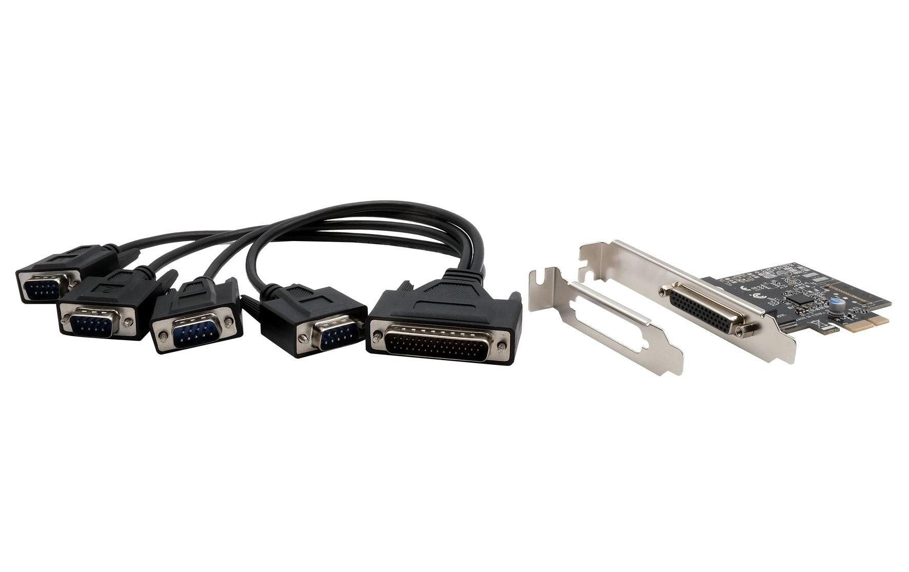 EXSYS EX-46024 – PCIe Serielle RS-232 Karte – 4×9-Pin D-SUB, PCIe 2.0