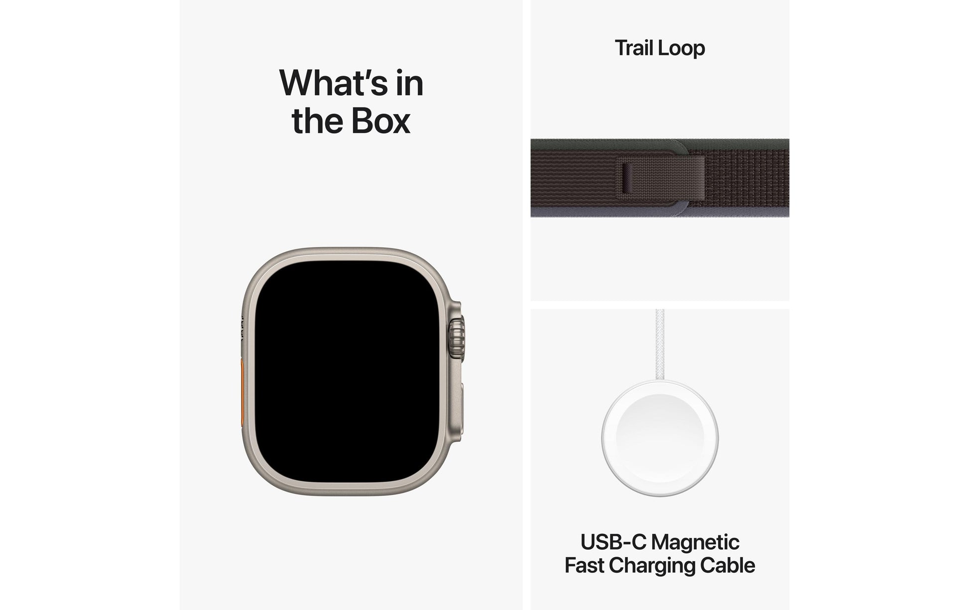 Apple Watch Ultra 2 – Smartwatch – 49 mm, LTE, OLED, Saphirglas, 100 m, Titan, Blue/Black Trail Loop (M/L)