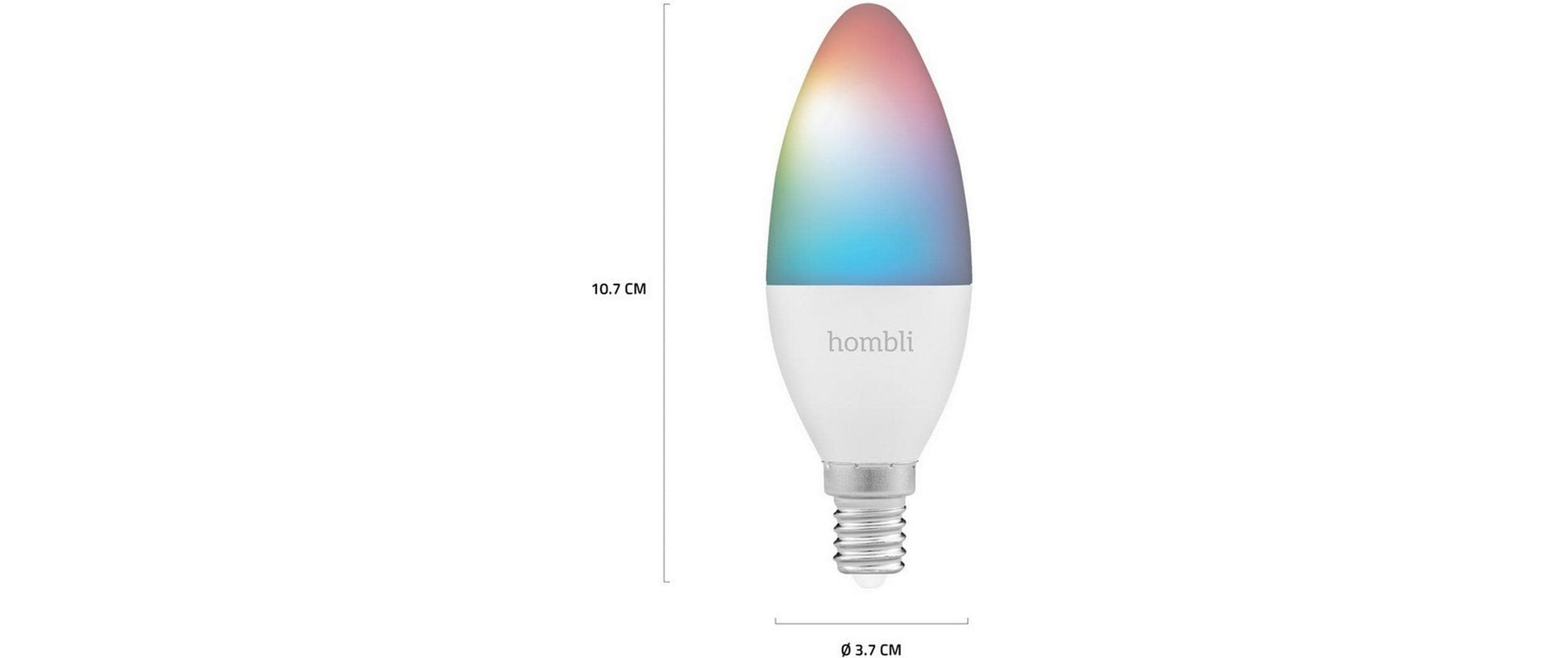 Hombli Smart-Leuchtmittel E14 HBPP-0111 – 380 lm, 2700–6500 K/mehrfarbig, WLAN/App, dimmbar – 2er-Pack