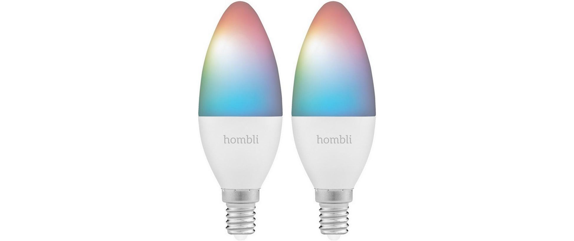 Hombli Smart-Leuchtmittel E14 HBPP-0111 – 380 lm, 2700–6500 K/mehrfarbig, WLAN/App, dimmbar – 2er-Pack