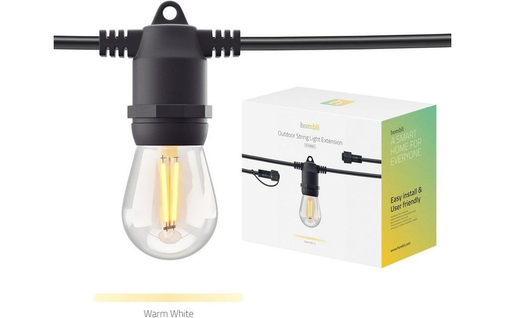 Hombli Lichterkette (Erweiterung) 5 m – Warmweiss 2700 K, WLAN – für Amazon Alexa – IP65