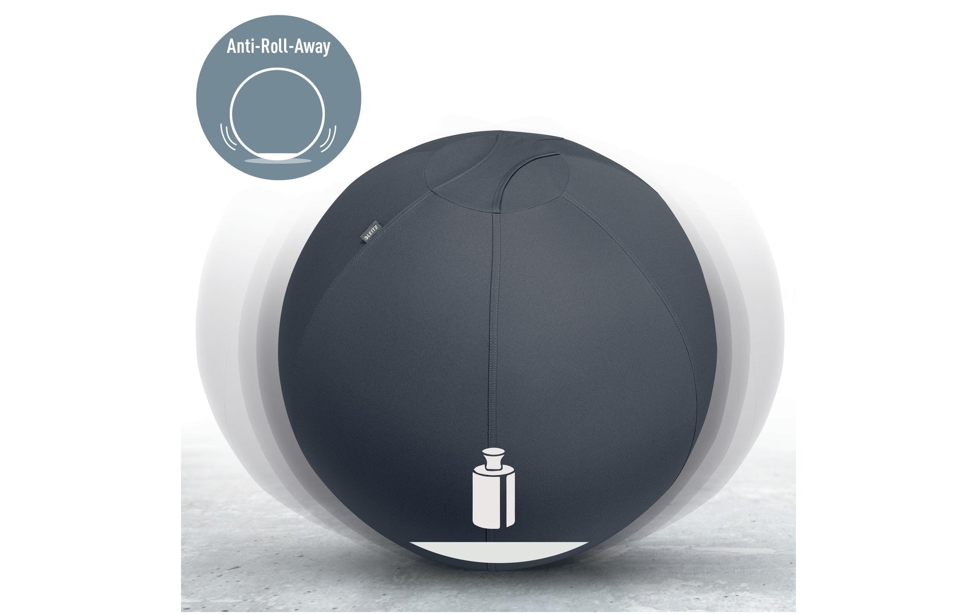 Leitz Sitzball Ergo Active – Ø 65 cm, dunkelgrau