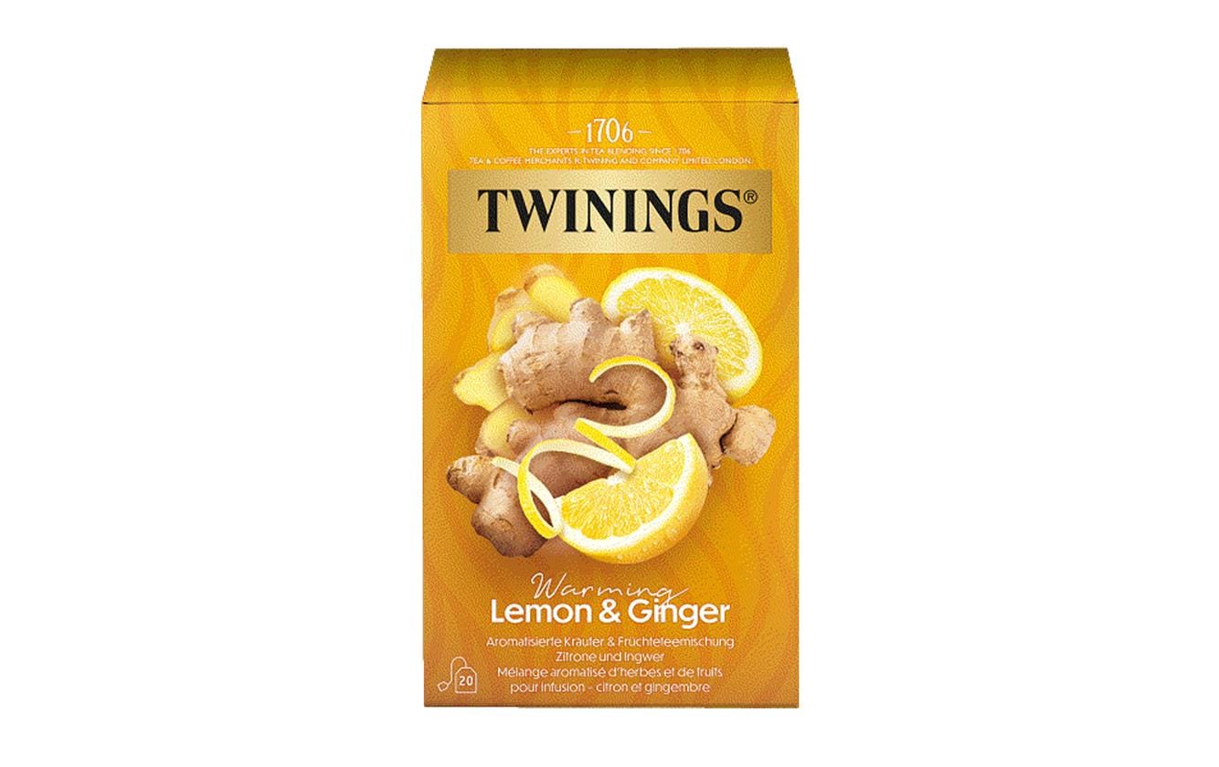 Twinings – Früchtetee Zitrone & Ingwer – Teebeutel 20 Beutel